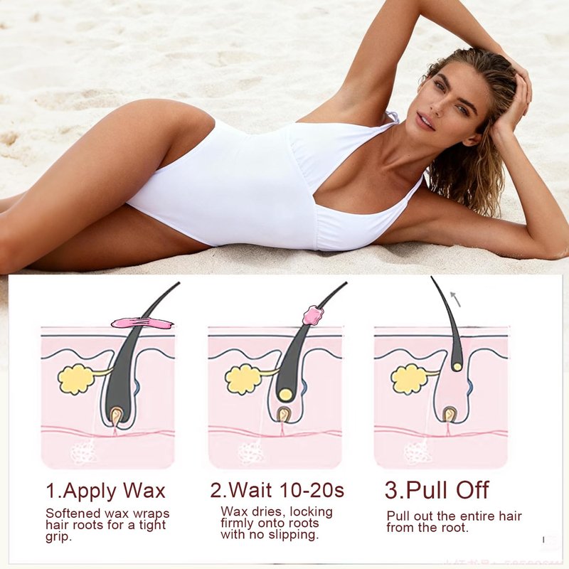 Auperwel Nose Waxing Kit for Men & Women: 100g Nose Wax, 20 Pink Applicators, 15 Mustache Guards, 10 Cups - Painless Hair Removal for Up to 20 Uses