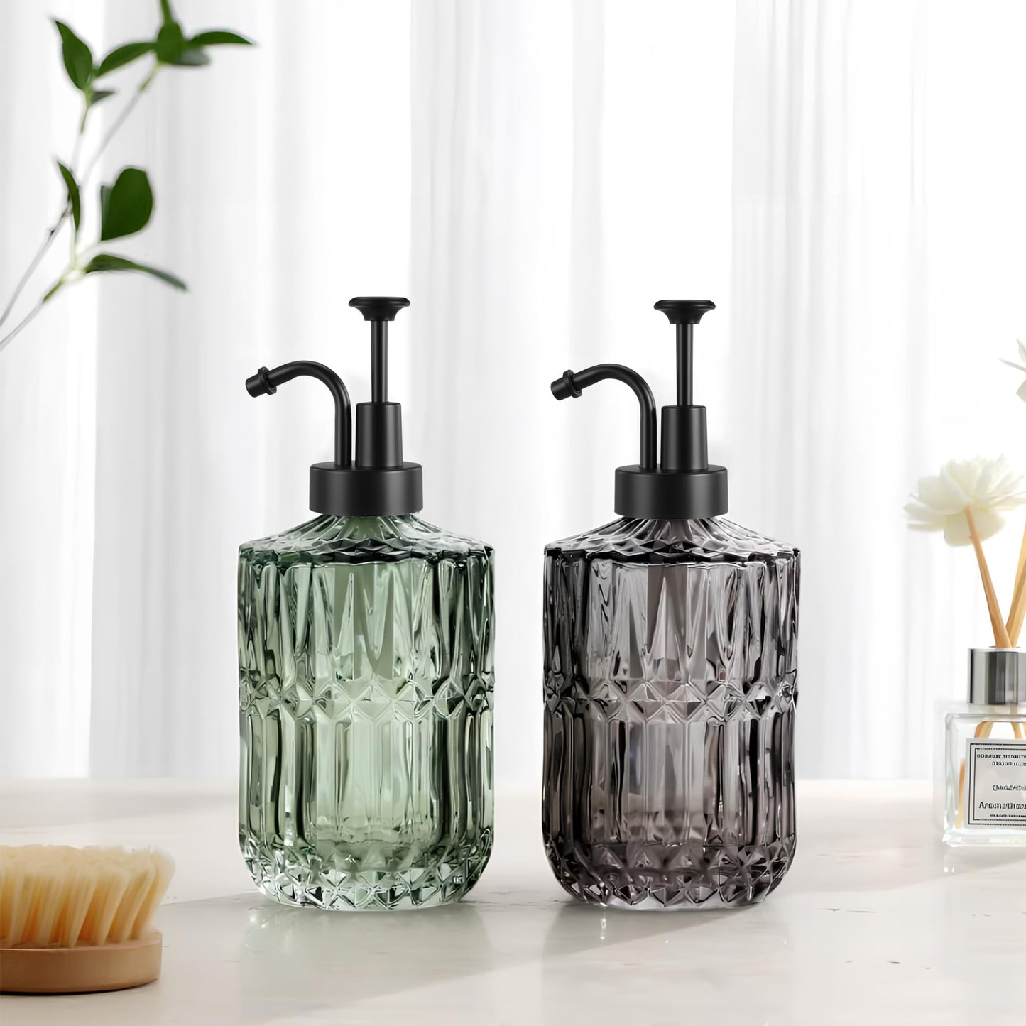 Soap Dispensers Pump Replacement, Made of ABS Material 1.3 in (33 mm) Neck Bottles for Lotion & Soap Pump Heads (Black)
