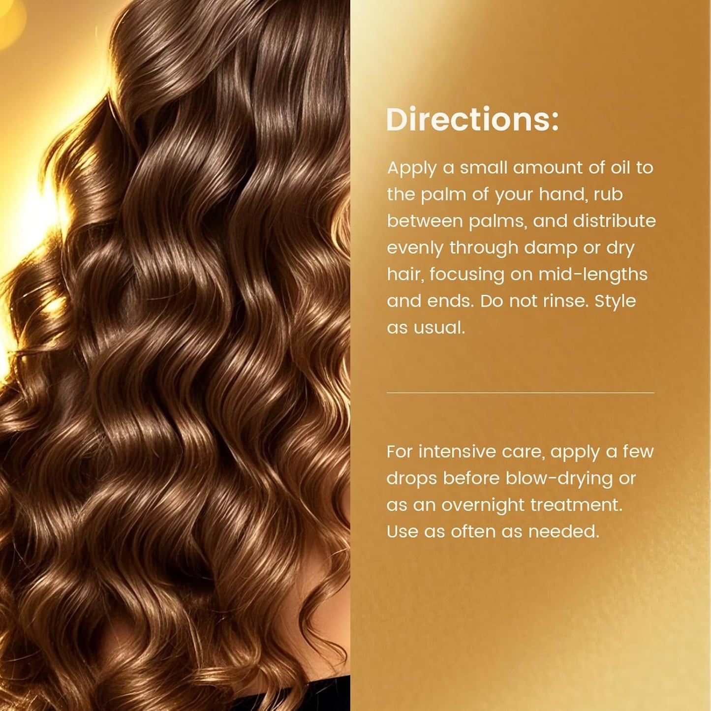 Argan Oil Hair Spray - Cold-Pressed Serum Mist for Dry, Damaged Hair | Nourishing Treatment, 80ml/2.7 fl. oz.