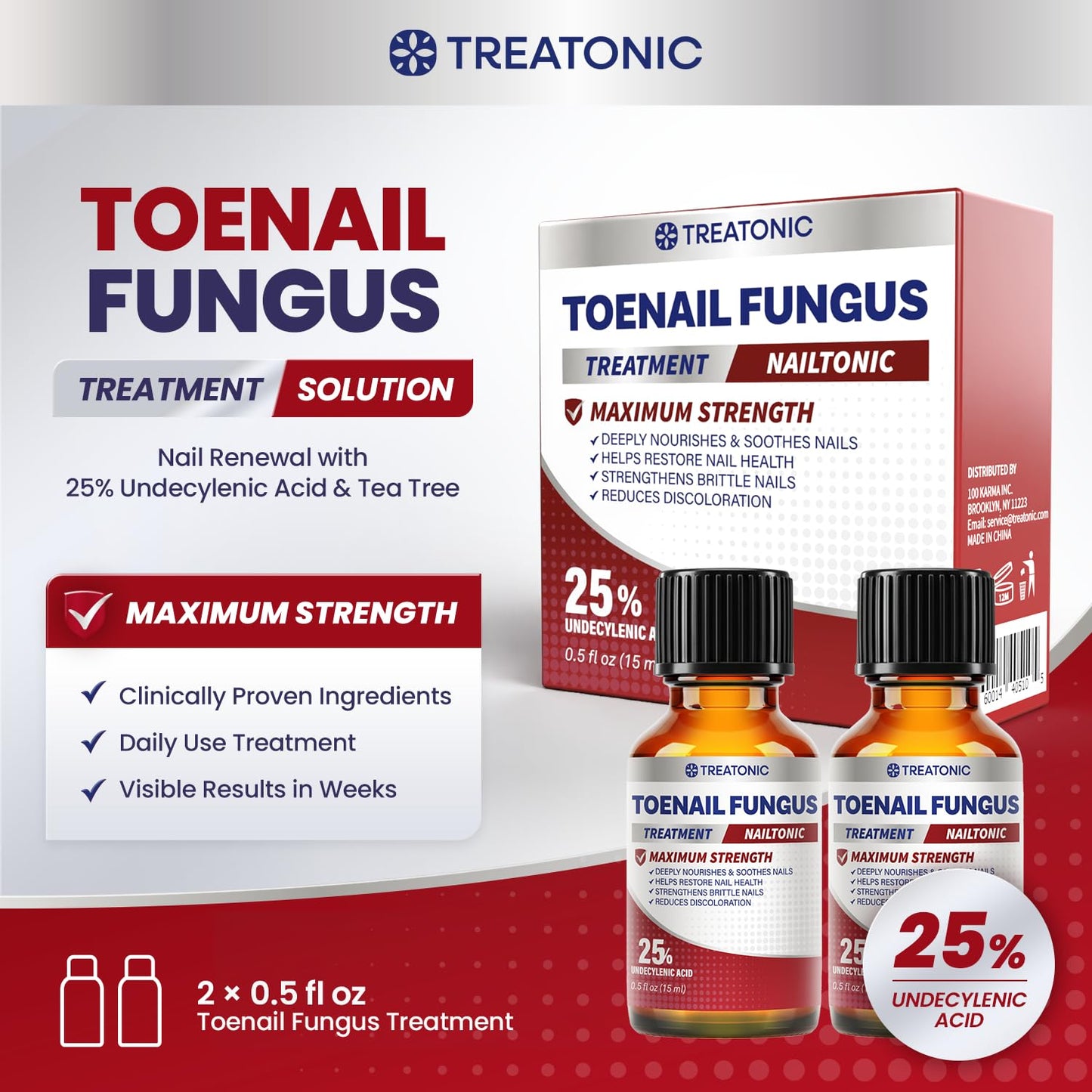 Treatonic Toenail Treatment Kit: Extra Strength - 45-EFWI-VBGG