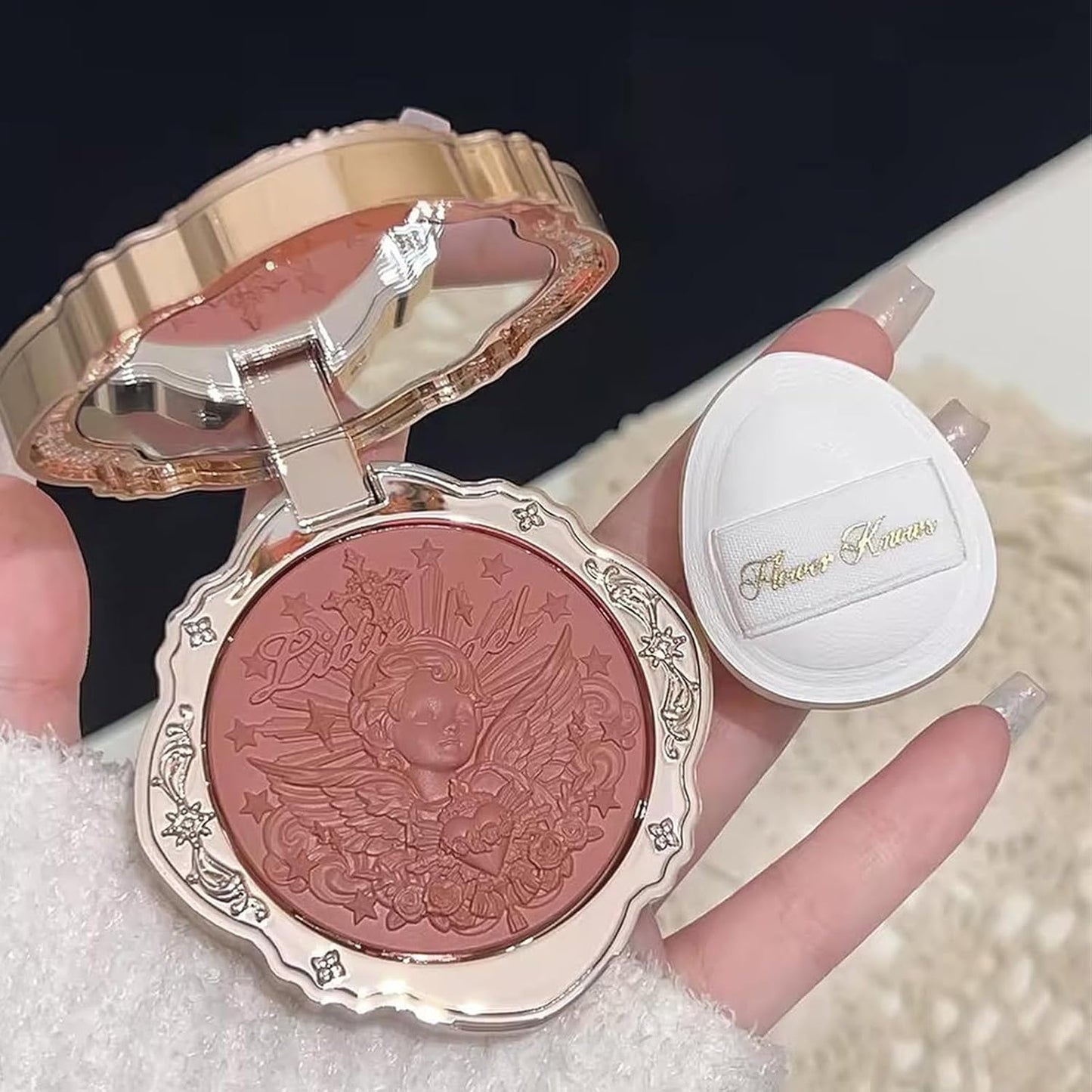 Little Angel Cream Blush - Muted Red Hydrating Blush for Cheeks | Buildable & Blendable Dewy Makeup, 0.21 Oz
