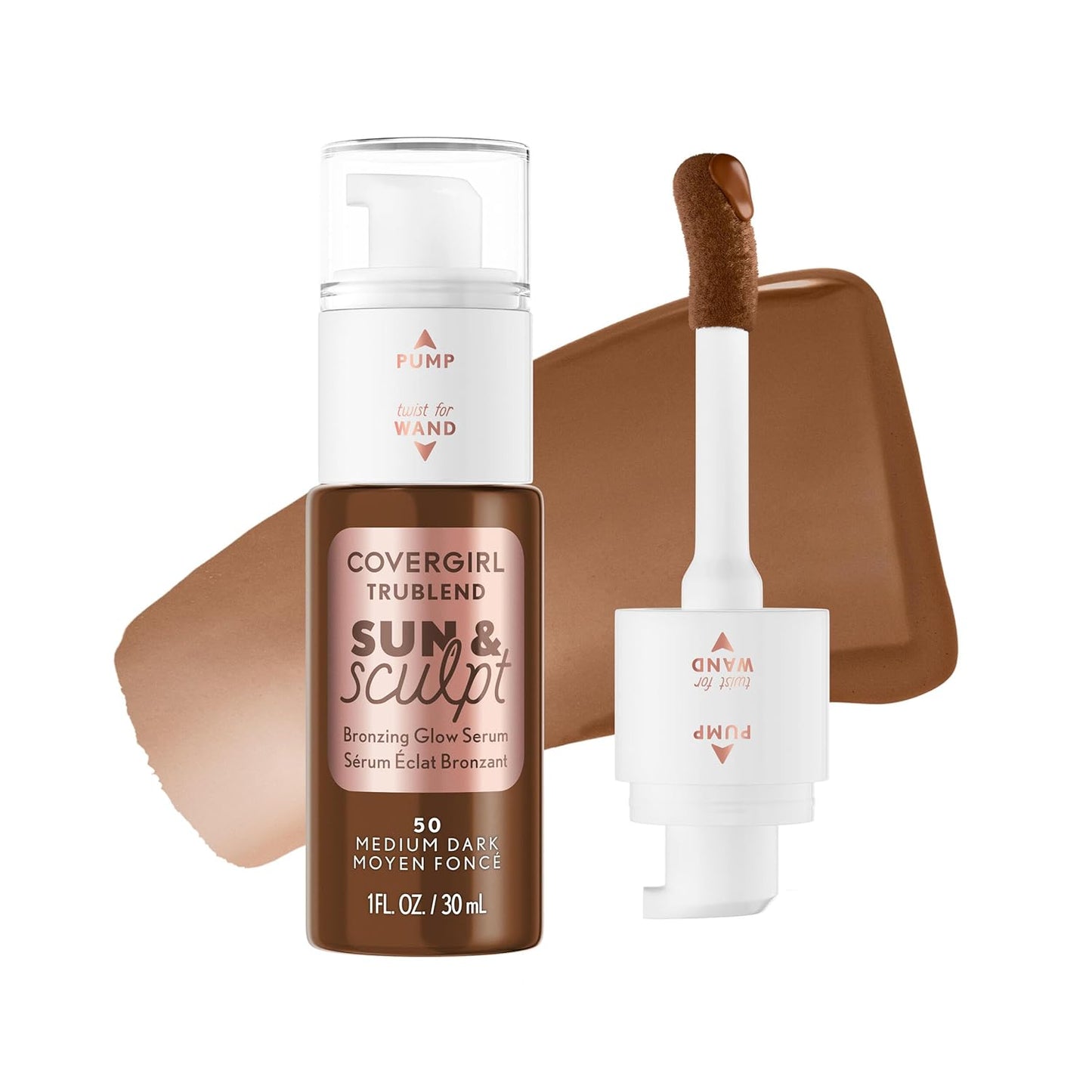 COVERGIRL TruBlend Bronzing Glow Serum - Buildable Radiant Finish | 30 Light Medium