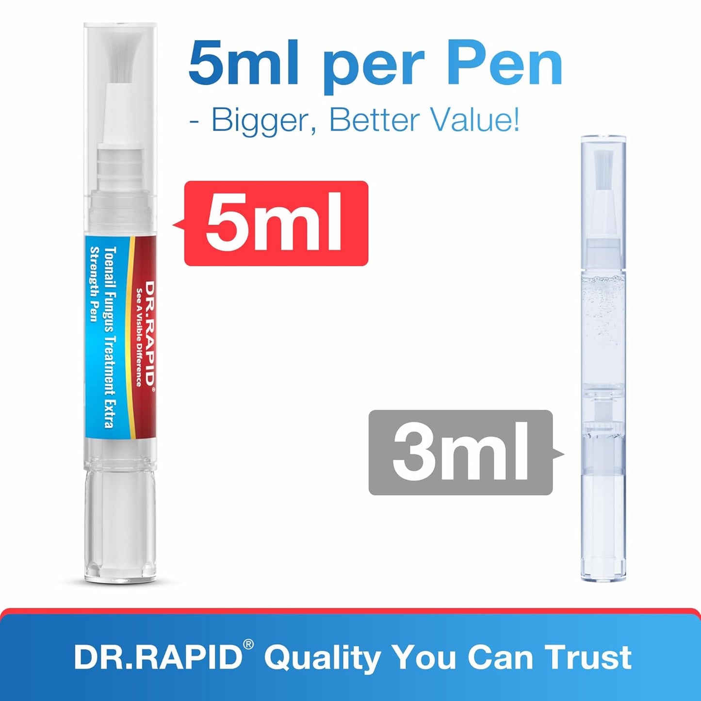 Toenail Fungus Treatment Pen - Extra Strength 25% Undecylenic Acid & Tolnaftate | 5ml - 3 Pack