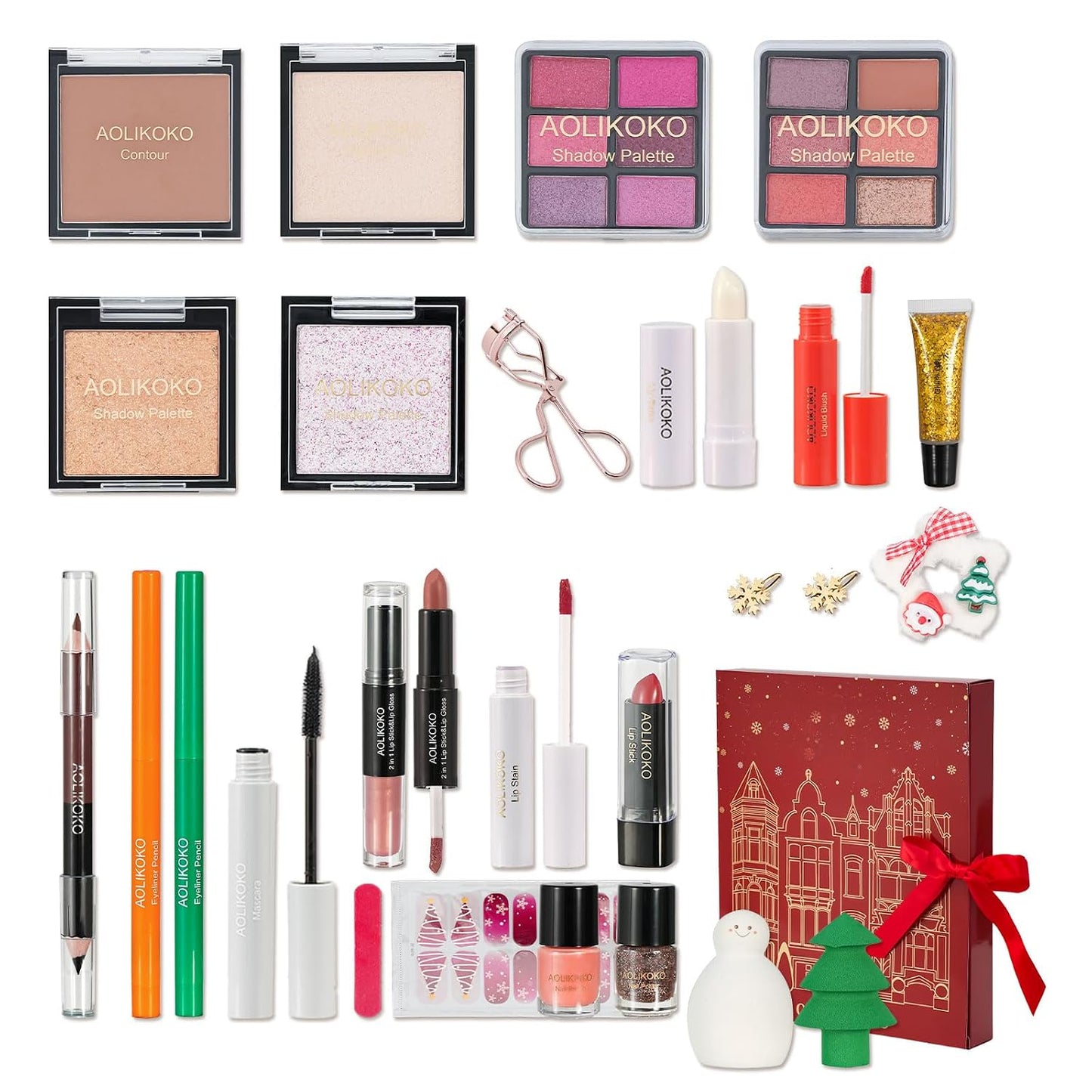 Makeup Kit for Women & Teen Girls - 24 Pcs Full Set with Eyeshadow, Blush, Lipstick, Mascara & Accessories