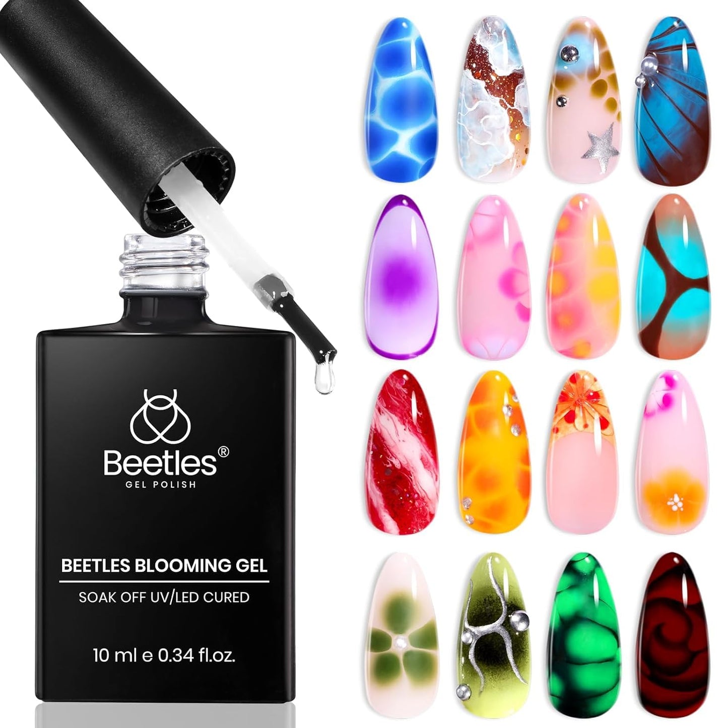 Beetles Gel Nail Polish Kit - 6 Soak Off UV Colors | Long-Lasting Glossy Finish for Salon & Home Manicure
