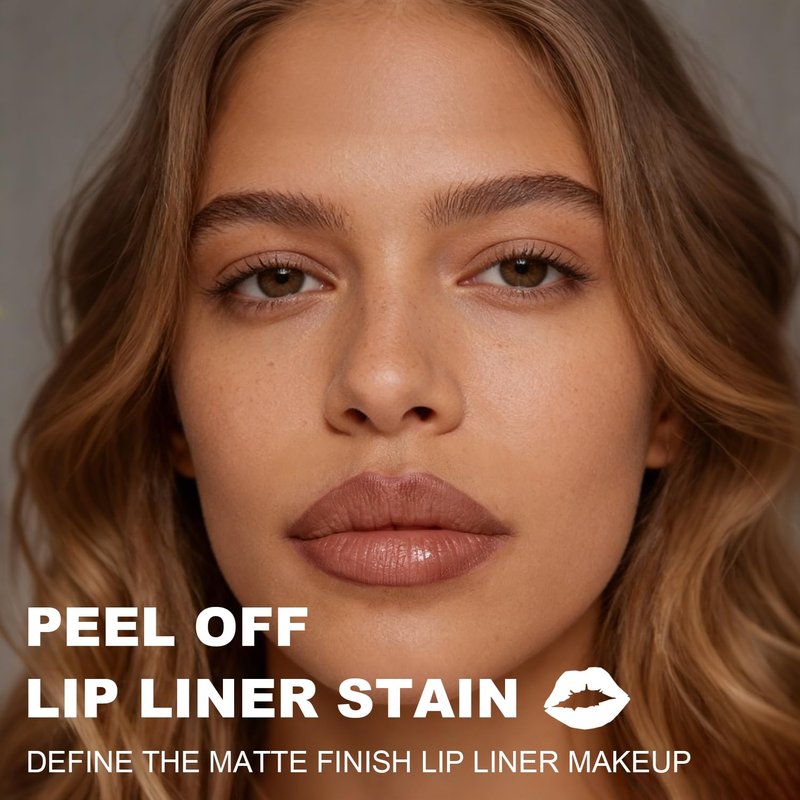 Peel Off Lip Liner Stain Kit - Long Lasting Waterproof Lip Tint with Tweezer | 3 Colors for Natural Matte Finish