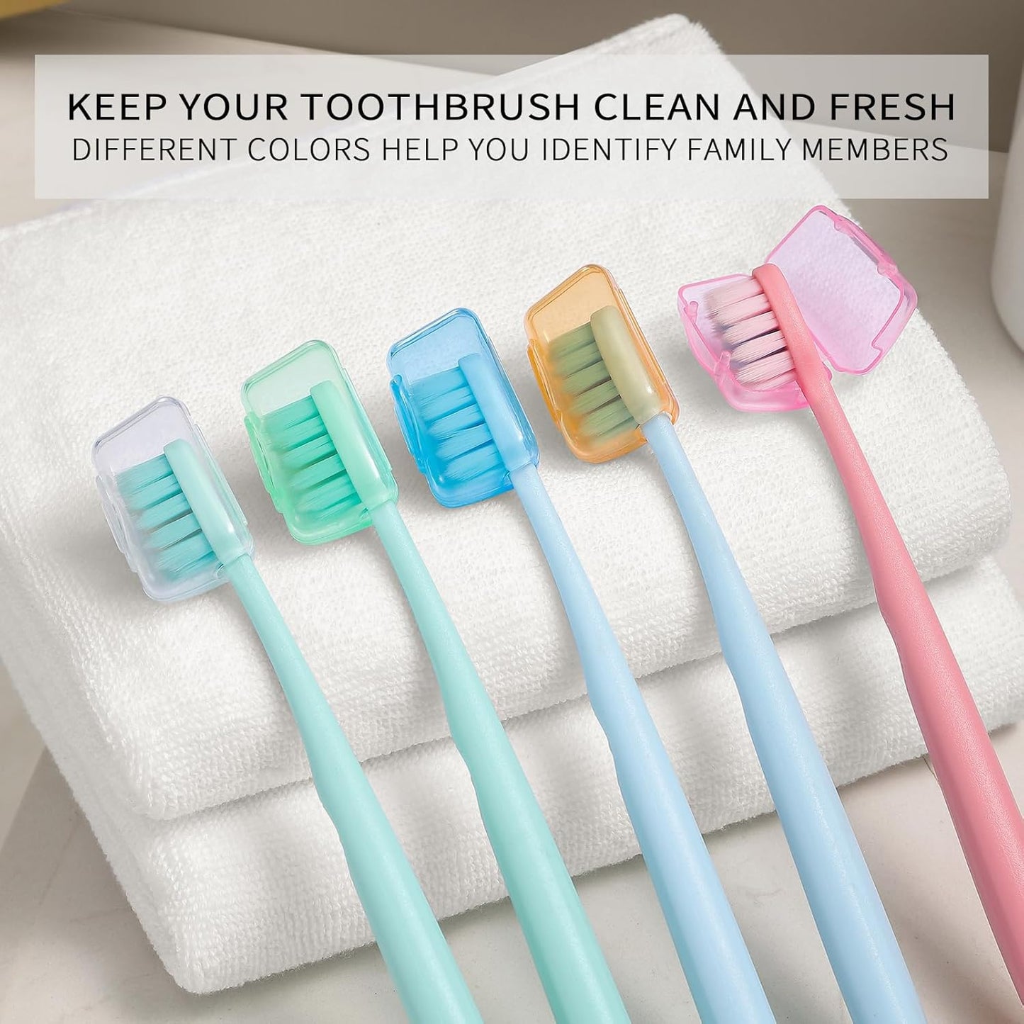 Toothbrush Covers - 100 Pack Universal Fit for Electric & Manual Brushes | Reusable Travel & Home Protectors - Multicolor
