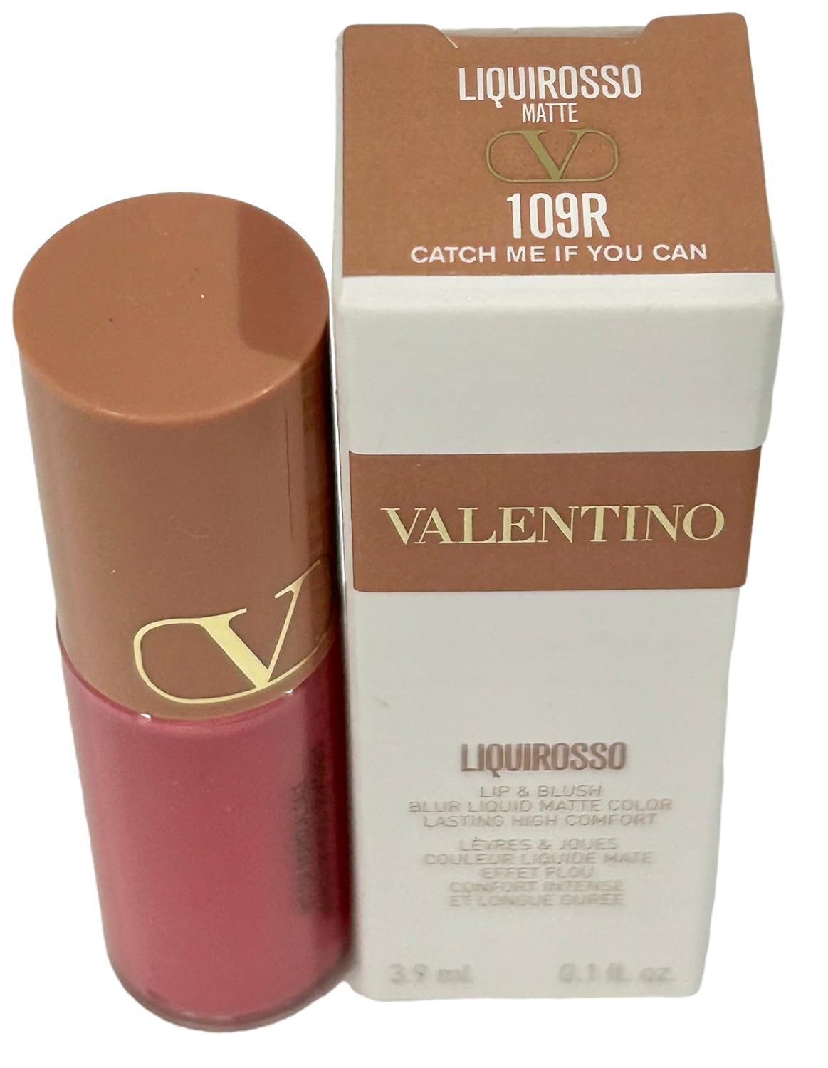 Valentino Lip & Blush Matte - Catch Me If You Can | Mini Travel Size 0.1 oz / 3.9 ml