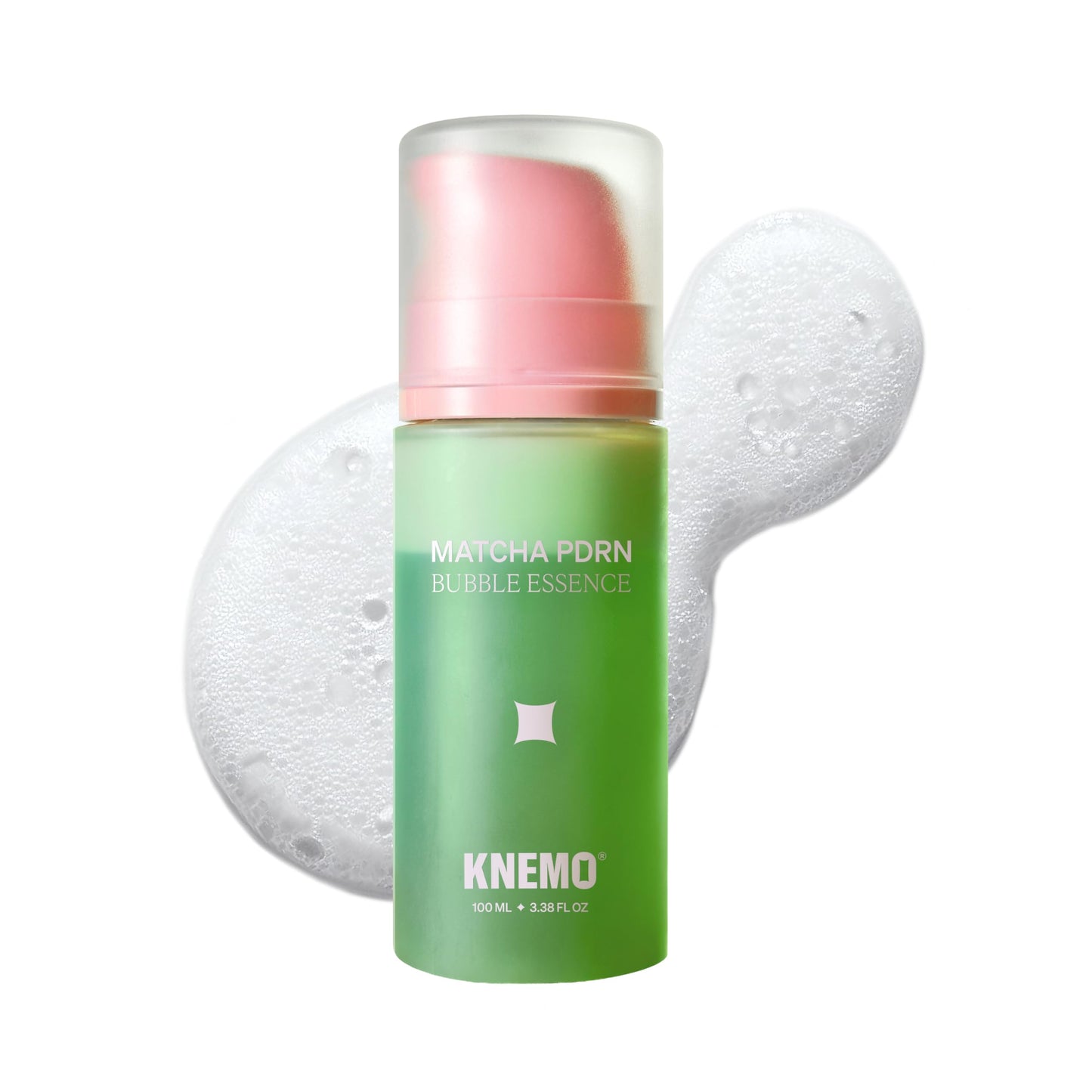 KNEMO Matcha PDRN Bubble Serum – Airy Microfoam Essence for Radiant Skin – Strengthening Matcha & Strawberry Antioxidants to Build Barrier Resilience – Hydrating Treatment for a Plump, Glowing Look