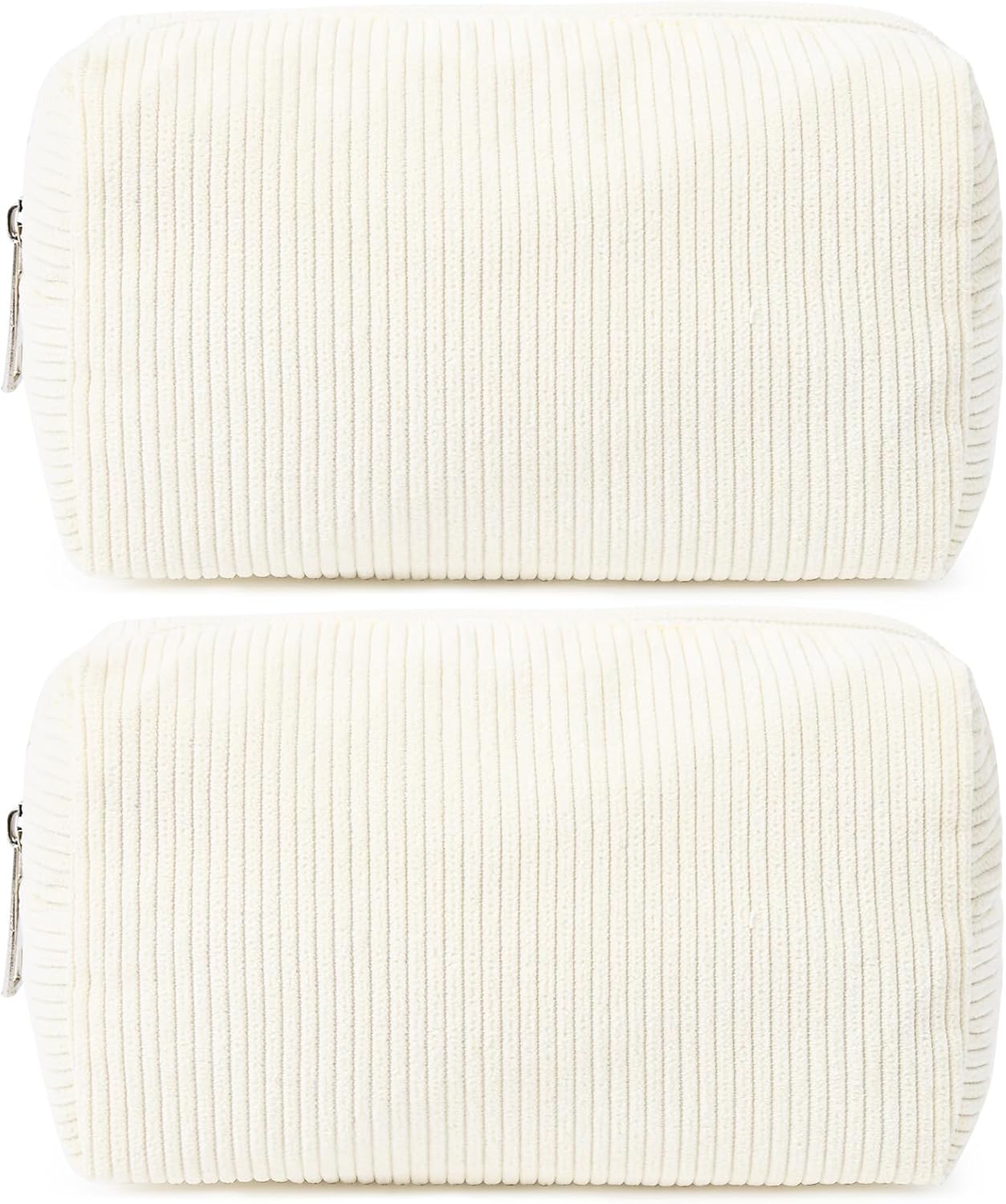 Bridesmaid Proposal Gifts - 6PCS Corduroy Blue Makeup Bags | Wedding Party Favors & Toiletry Organizers