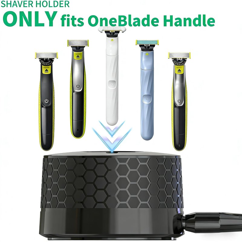 Wall Mount Charger Dock/Shaver Holder Compatible with Philips OneBlade (Cable Not Included)