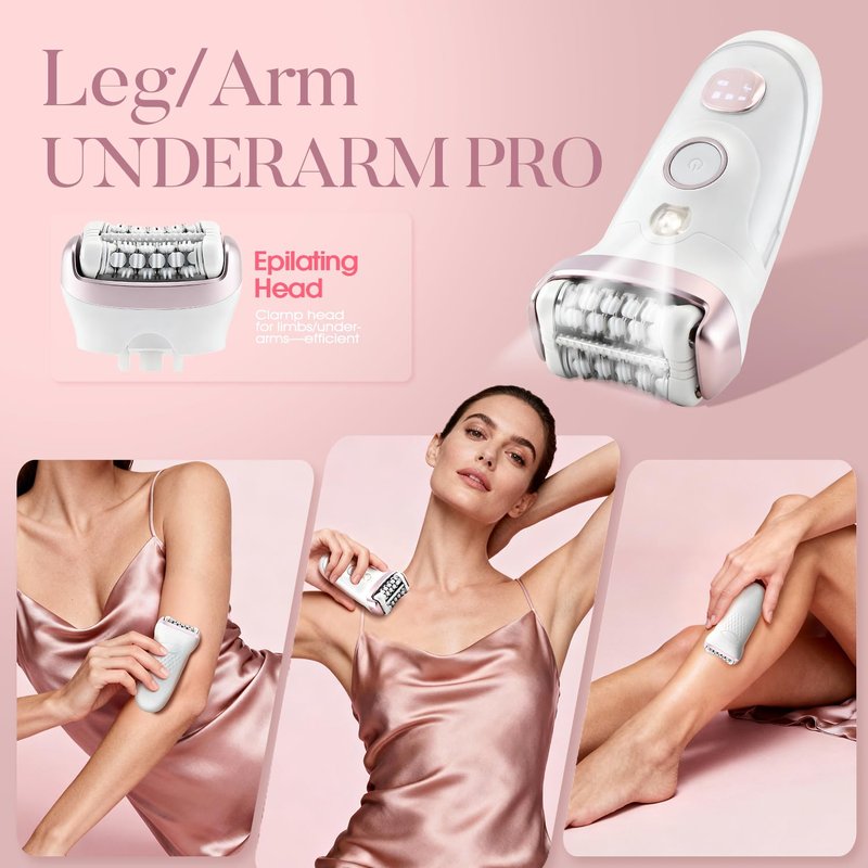 DSP 2 in 1 Women's Shaver - Electric Hair Removal Device with LED Display,Fast Charging for Face/Legs/Arms