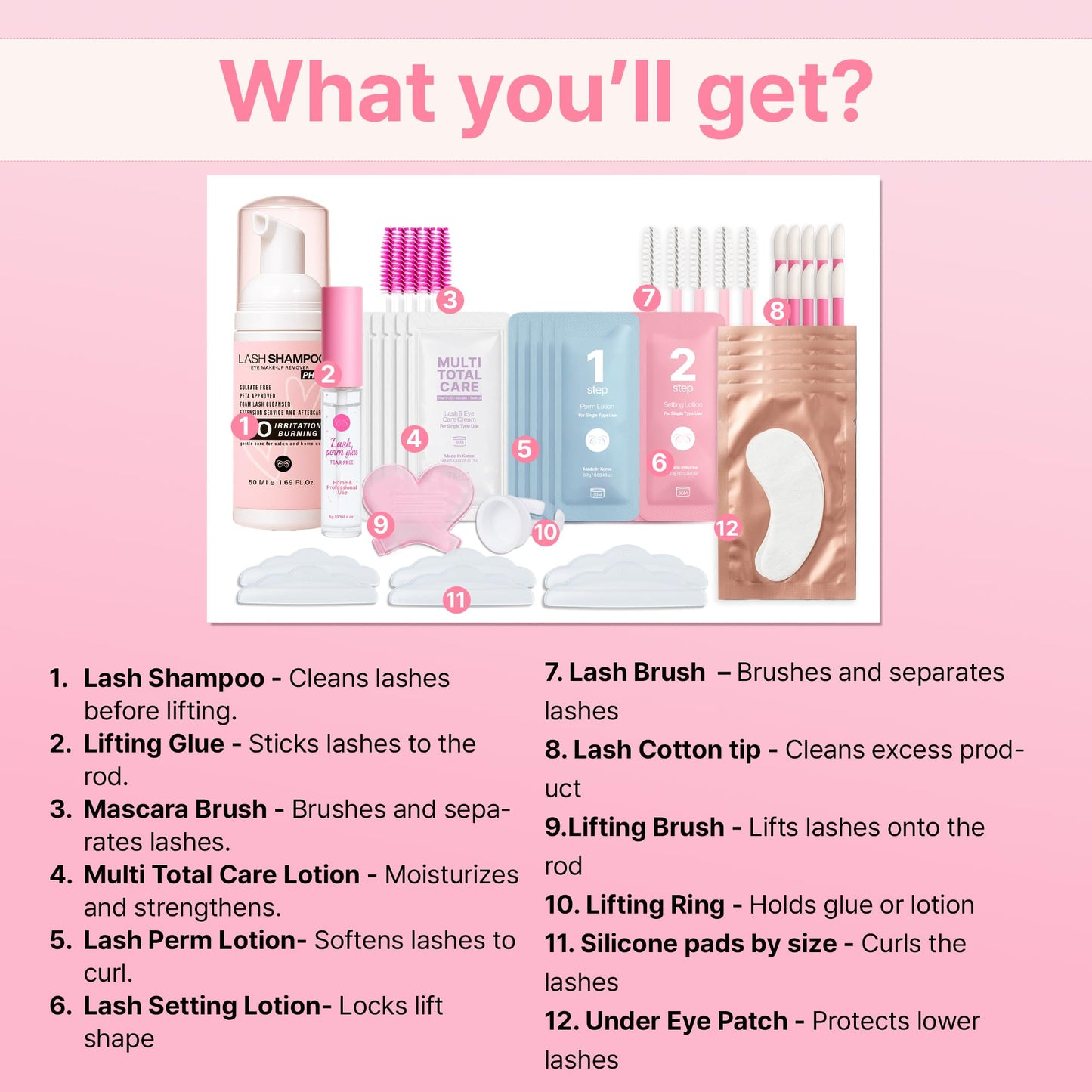Korean Lash Lift Kit - Eye Brow Lamination Kit Eyelash Perm Kit Eyelash Lift Kit Lash Perm Eyebrow Lamination