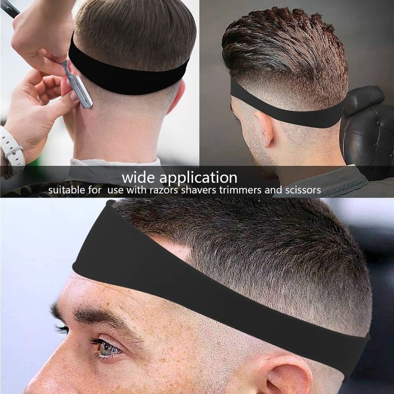 Bebeeco Neckline Shaving Template, Hair Cutting Guide Curved Neck Hair Shaving Template Soft Silicone Neckline Trimming Template for DIY Home Haircuts (Black)