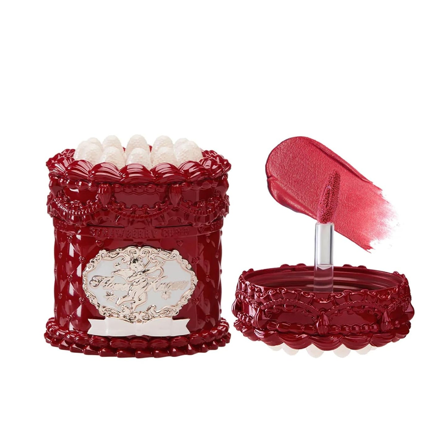Flower Knows Strawberry Cupid Cake Lip Cream - Mauve Rose Pink Velvet Matte, Lightweight Hydrating Formula, Vegan