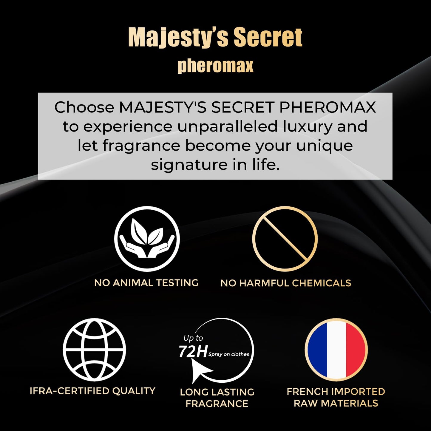 MAJESTY'S SECRET PHEROMAX Wild Eau de Parfum Cologne for Men, 50ml Oriental Fougere Cologne with Bergamot, Lavender & Spices – Long-Lasting Masculine & Unisex Fragrance, Ideal for Daily Wear & Gifts