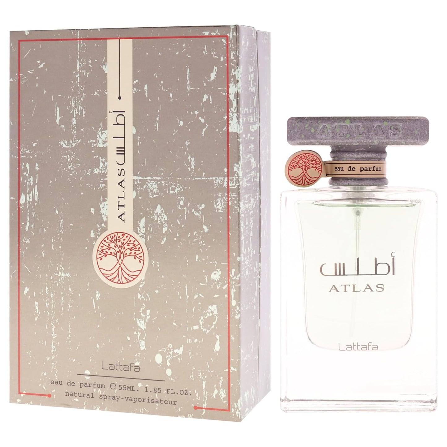 Lattafa Atlas Eau de Parfum Spray - Unisex Fragrance, 1.85 Ounce | Long-Lasting Scent