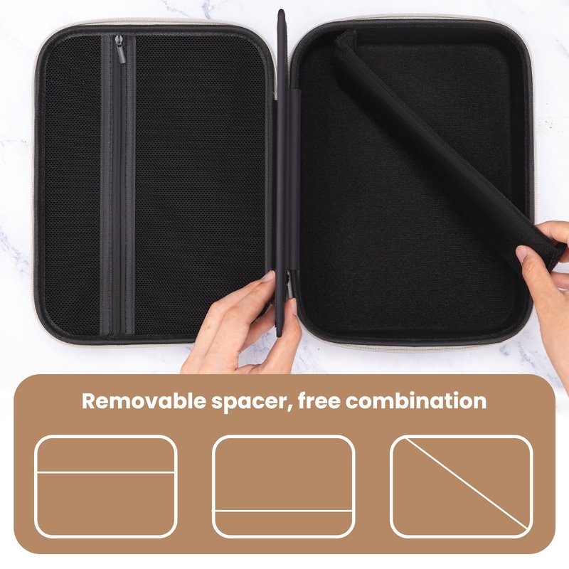 Noverlife Large Hard Clipper Case for Barbers, Portable Hair Cutting Barber Supplies Organizer Bag, Mens Trimmers Box, Hair Salon Carrying Bag for Men Razor Guard Grooming Kits Storage