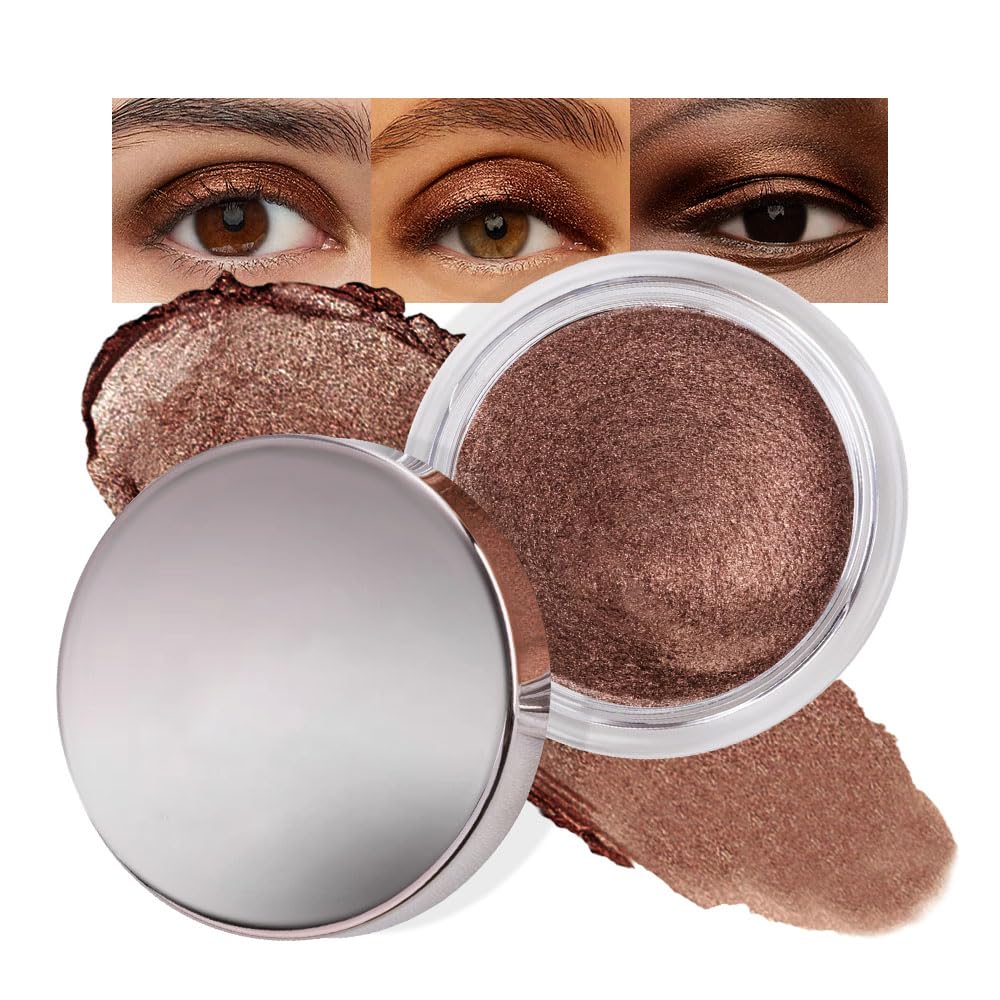 Antique Rose Shimmer Eyeshadow Palette - Cream Glitter Holographic Makeup for Mature Women | Talc-Free, Paraben-Free, Cruelty-Free