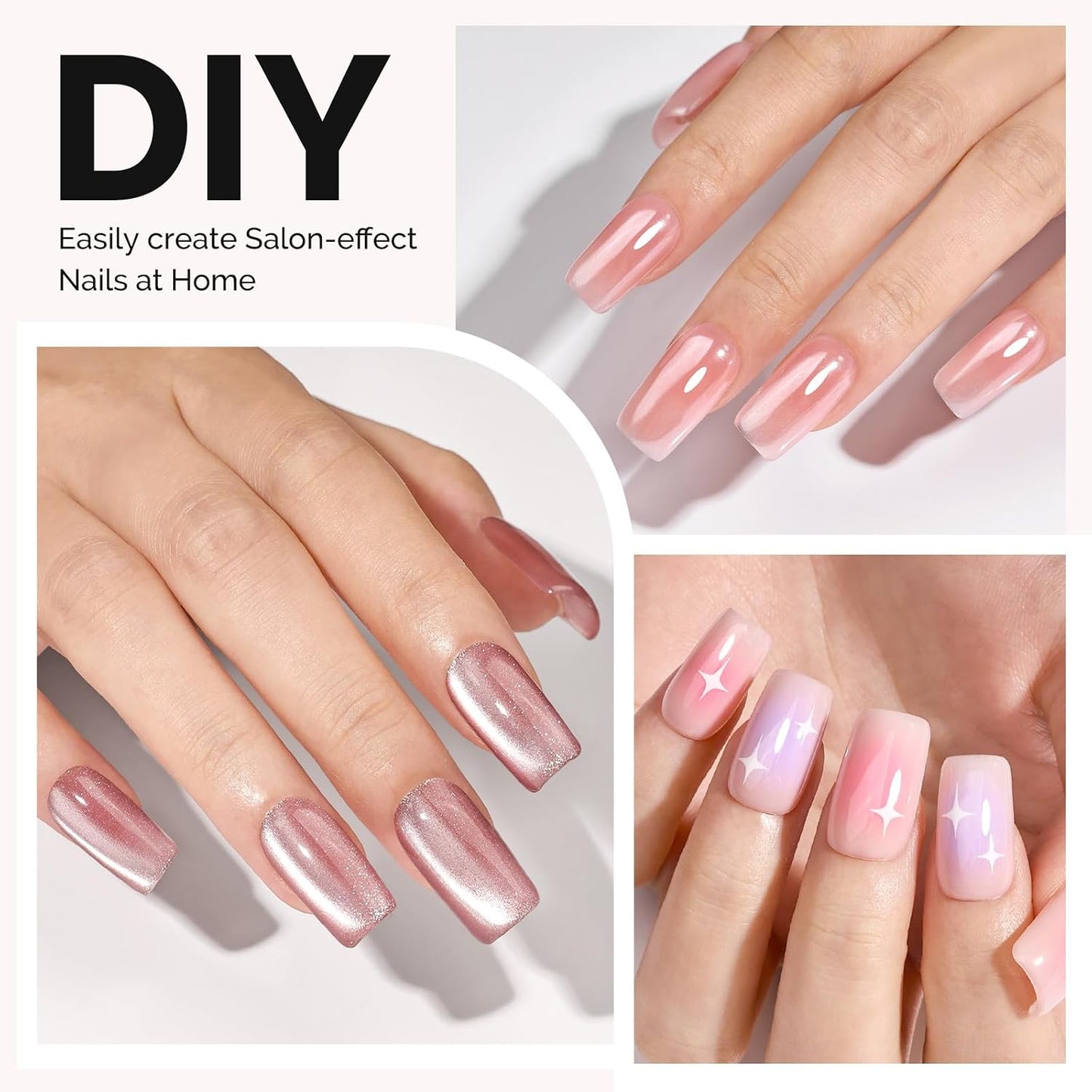 Short Square X Nail Tips - 600 Pcs Clear Acrylic Press-On Nails | Half Matte Full Cover for DIY & Salon Use