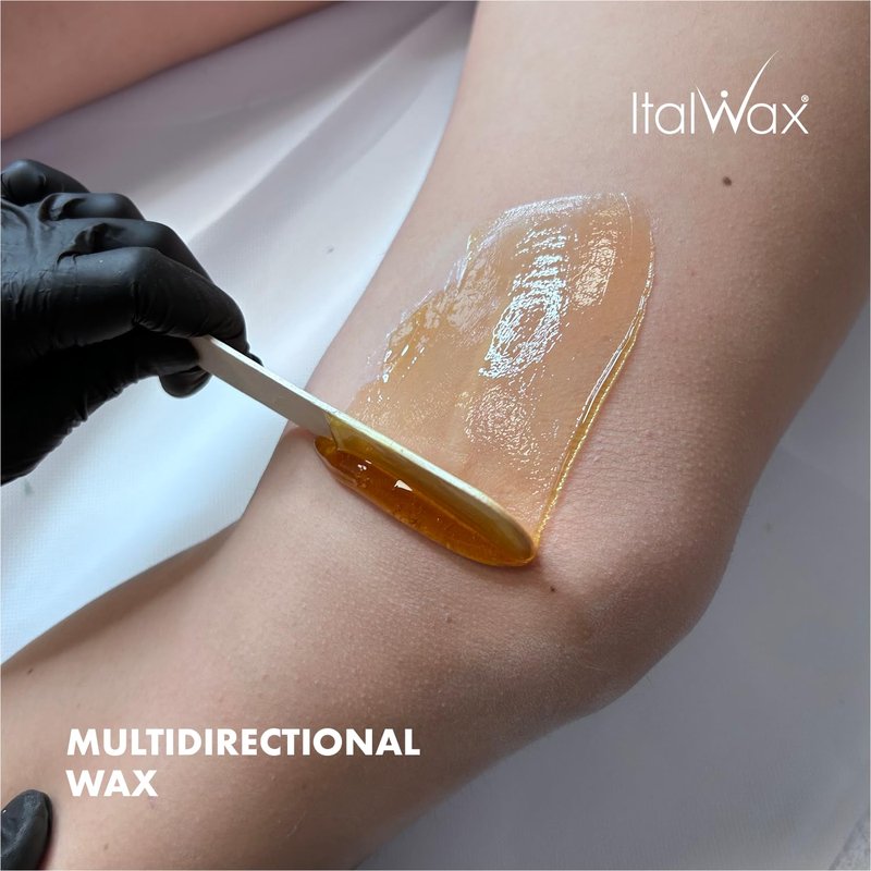Italwax Classic Line Natural Hard Wax Beads 1.1 lb (500 g) – Transparent Medium Setting Stripless Wax for Normal Skin & Large Areas – Made in Italy