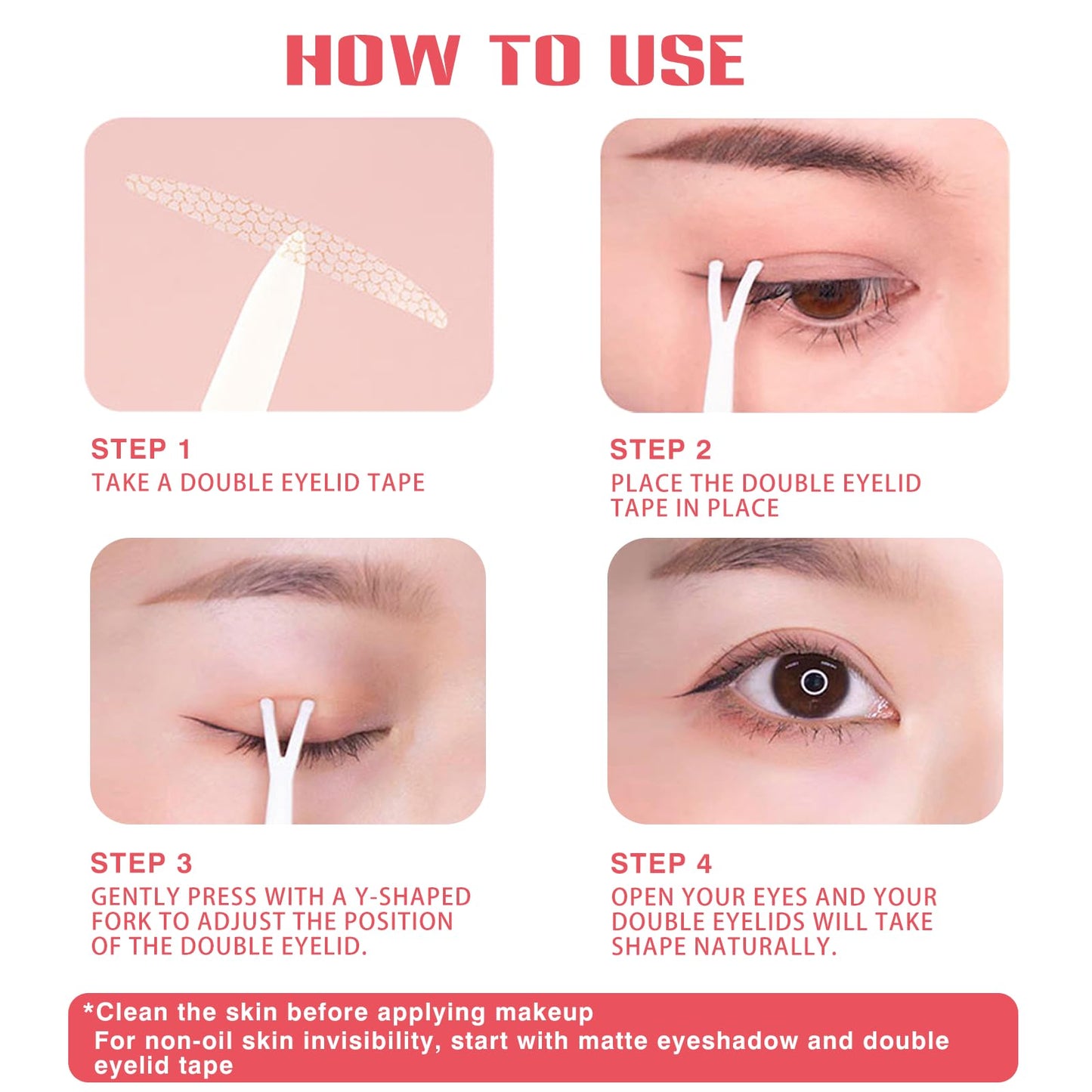 Eyelid Tape, Instant Invisible Eyelid Lifter Strips Ultra-Thin Breathable long-lasting Double Eyelid Tape for Hooded, Droopy, Uneven, Mono-eyelids-New upgrade. (Skin color, 640Pcs（pack of 1))