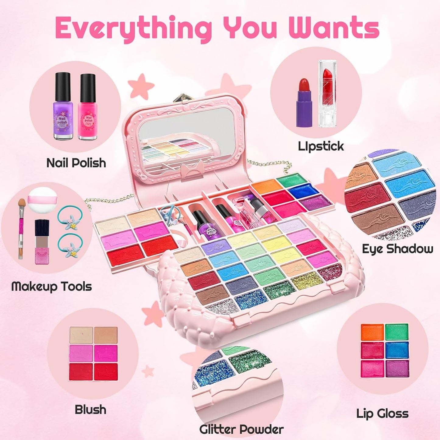 Kids Makeup Kit for Girls 5-12 | Real Washable Makeup Set - Perfect Birthday & Christmas Gift