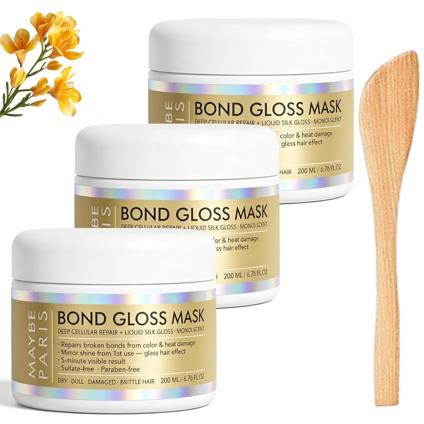 Bond Gloss Mask - Deep Repair Hair Treatment for Stronger, Smoother & Shinier Hair | 1 Piece
