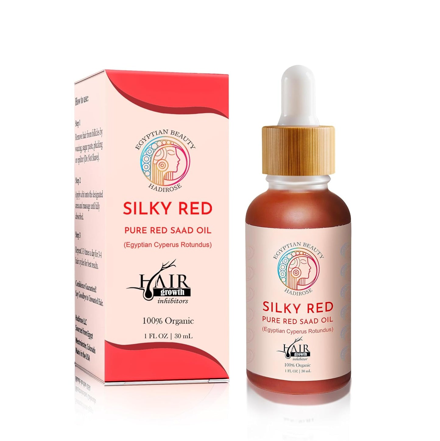 **Egyptian Cyperus Rotundus Hair Removal Oil - Pure Red Saad Concentrate | Post-Wax Skin Nourisher & Hair Growth Inhibitor**