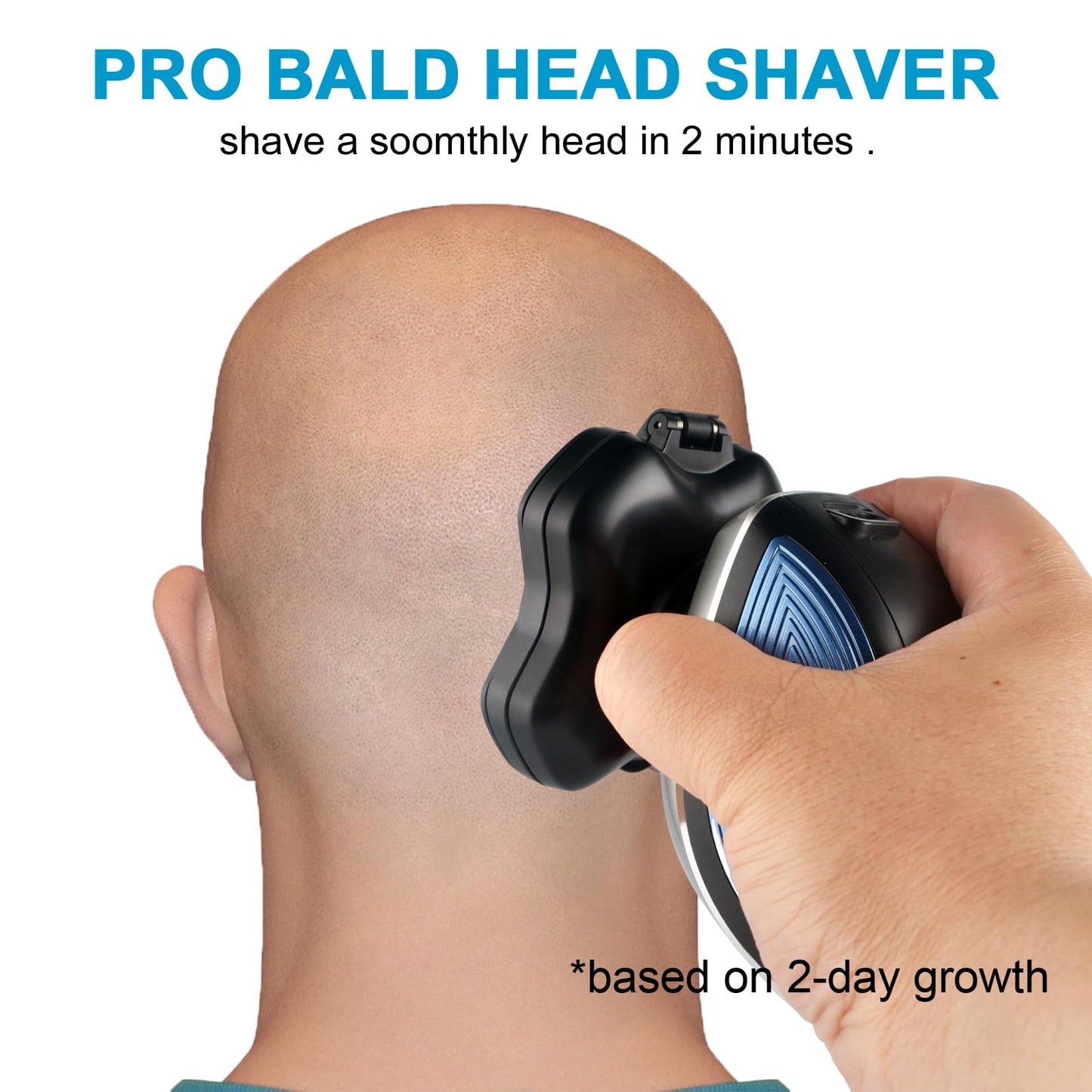 VSTSERIES Professional Bald Head Shaver,Electric Razor for Balder Man,Male Grooming Shaving Head and Face,Wet Dry Stubble Beard Trimmer,5D Float Close Shave Larger Detachable Head for Heavy Bold Hair