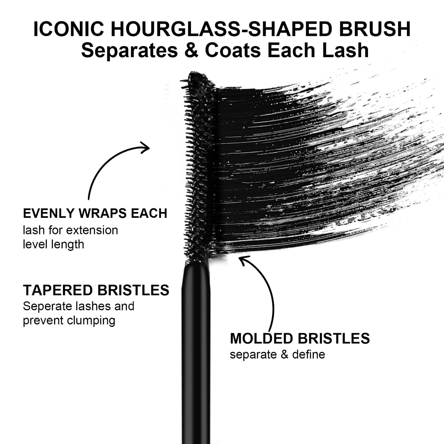 MYSTER ROSEY Mascara for Older Women, Tubing Mascara Black - Lengthening, Volumizing & Curling, Smudge-Proof, Washable, Add Jojoba Oil and Castor Oil, Vegan & Cruelty-Free - 0.4 Fl Oz (Pack of 1)