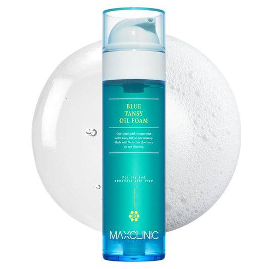 [K-Beauty] Blue Tansy Oil to Foam - All-in-One Korean Face Wash Oil-Based Foaming Facial Cleanser - Excess Sebum & Oil Control - Gentle Makeup Deep Cleansing Oil for Oily Skin Types 3.88 fl oz