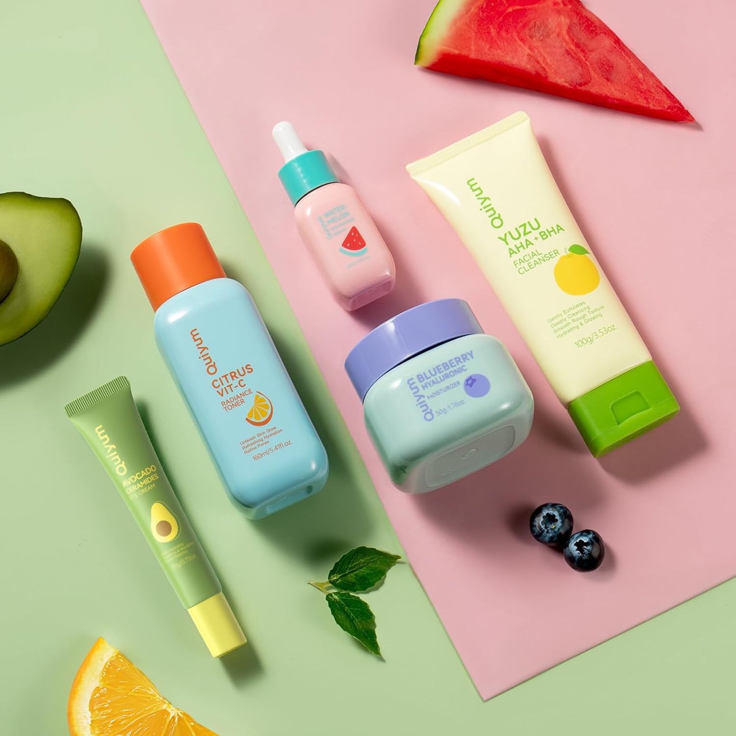 Fruit Skin Care Set - Hydrating Facial Mask & Moisturizing Routine for Women | Spa-Like Glow Up at Home