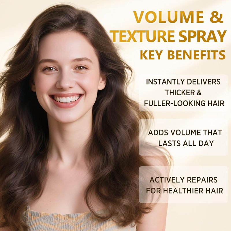 Hair Texture Spray for Women - Volume & Shine Enhancer with Camellia Seed Oil | 8.5 oz