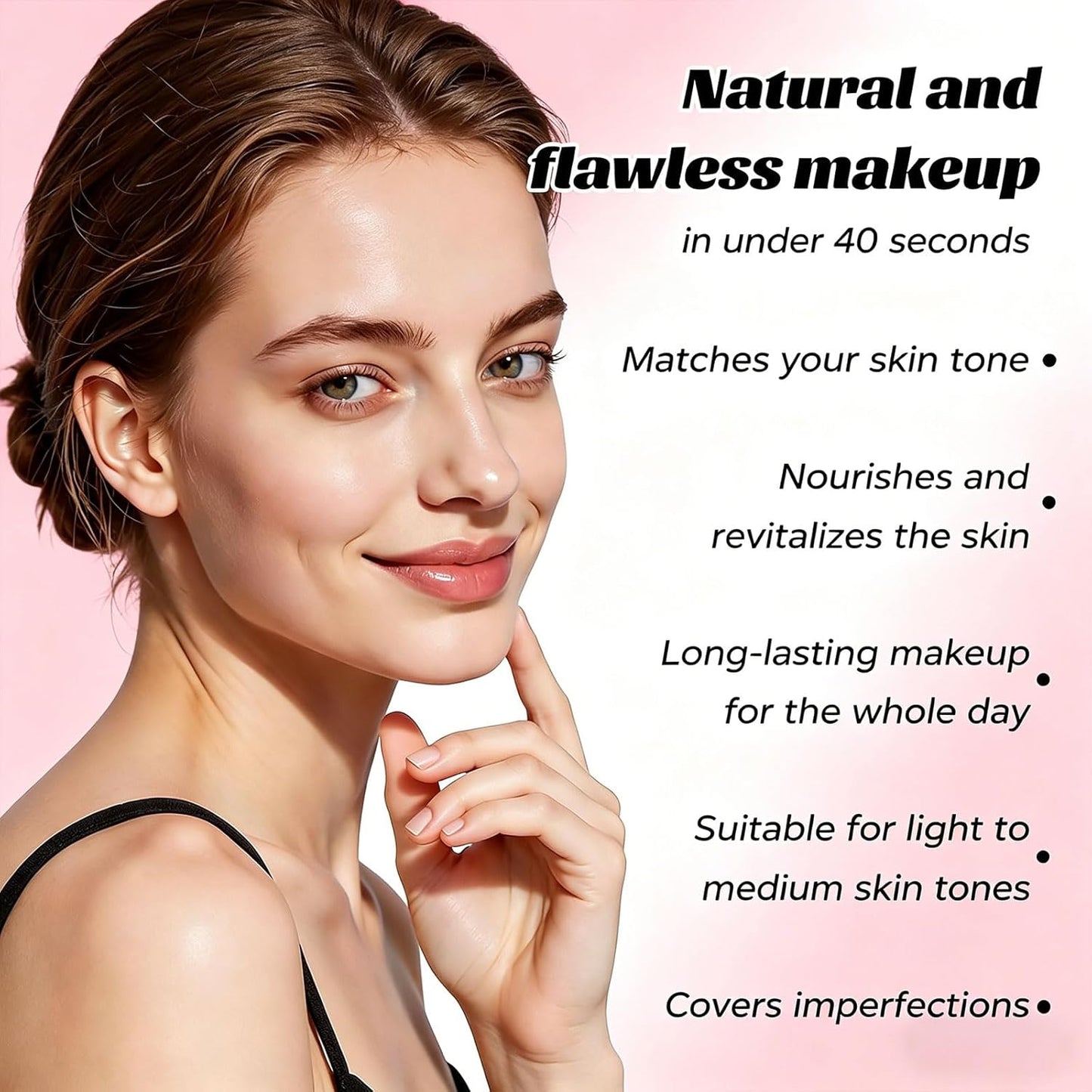 Korean Color Changing Foundation - Hydrating Makeup for Mature Skin | Conceals Fine Lines & Wrinkles (1PC)
