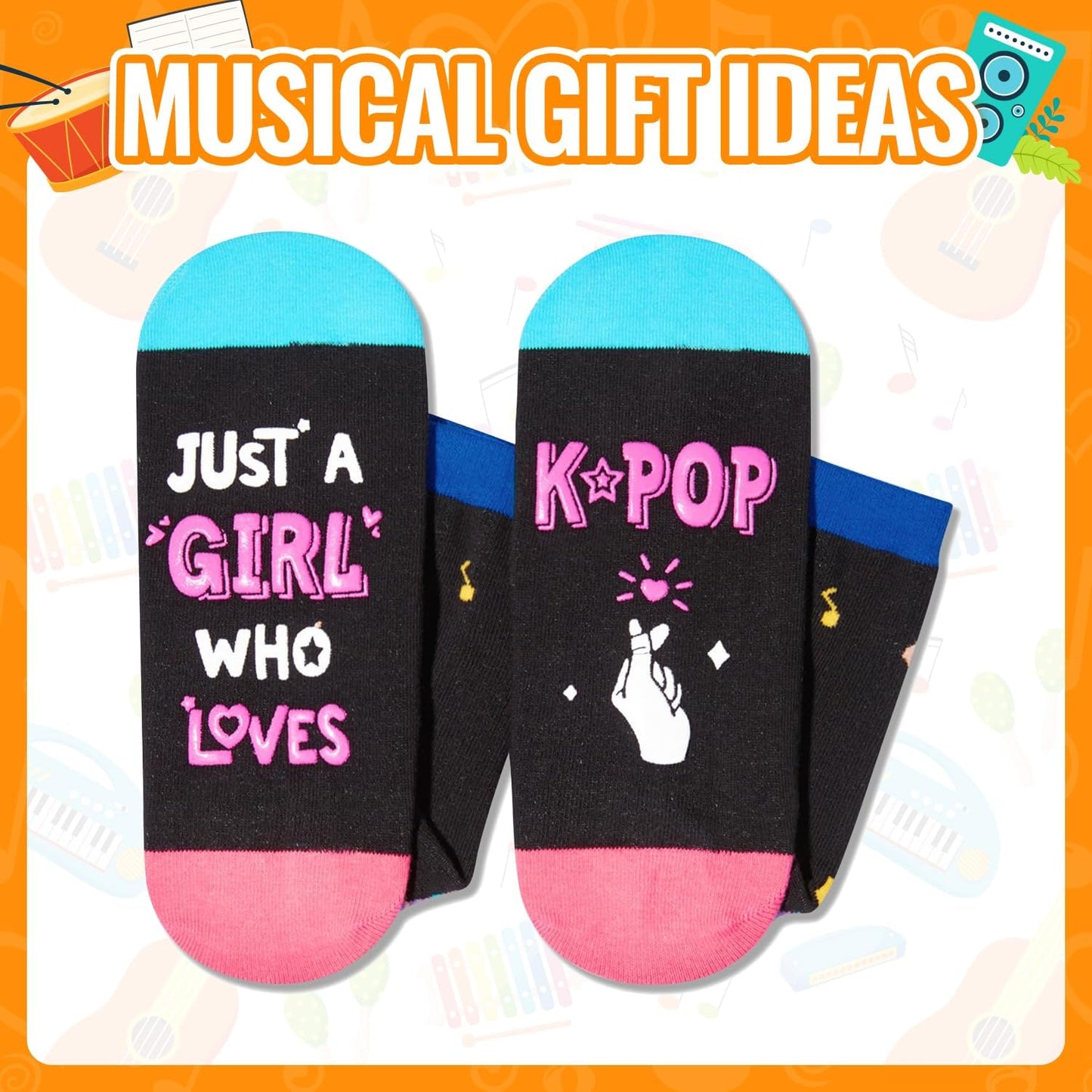 K-Pop Music Socks for Teen Girls | Fun Gifts for Women & Fans