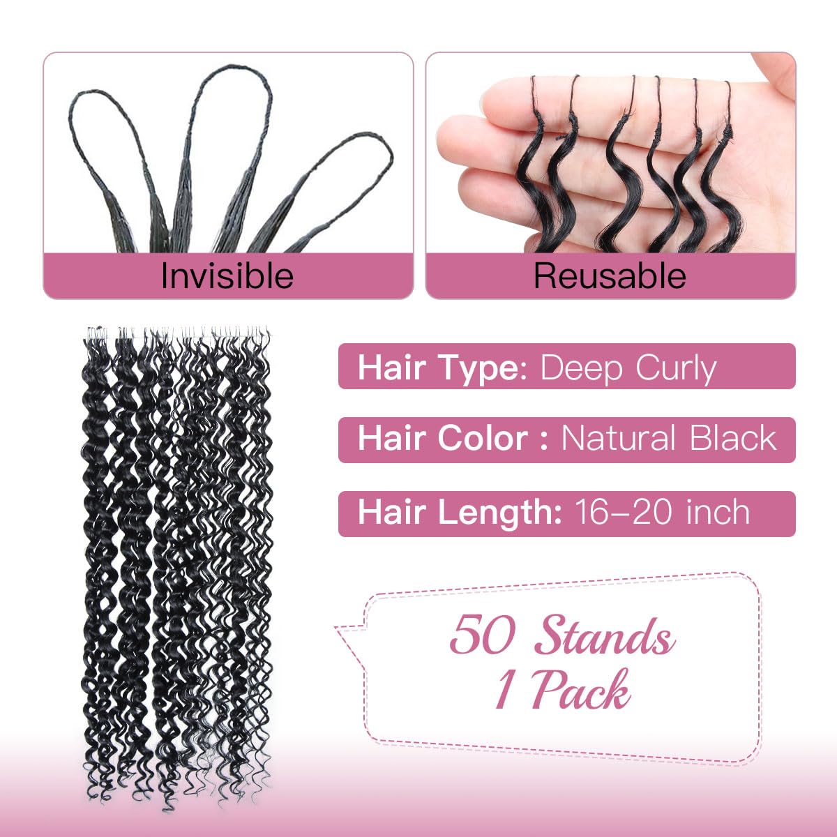 Gaoleif Deep Wave Feather Crochet Hair Pre-Separated Miracle Knots Hair