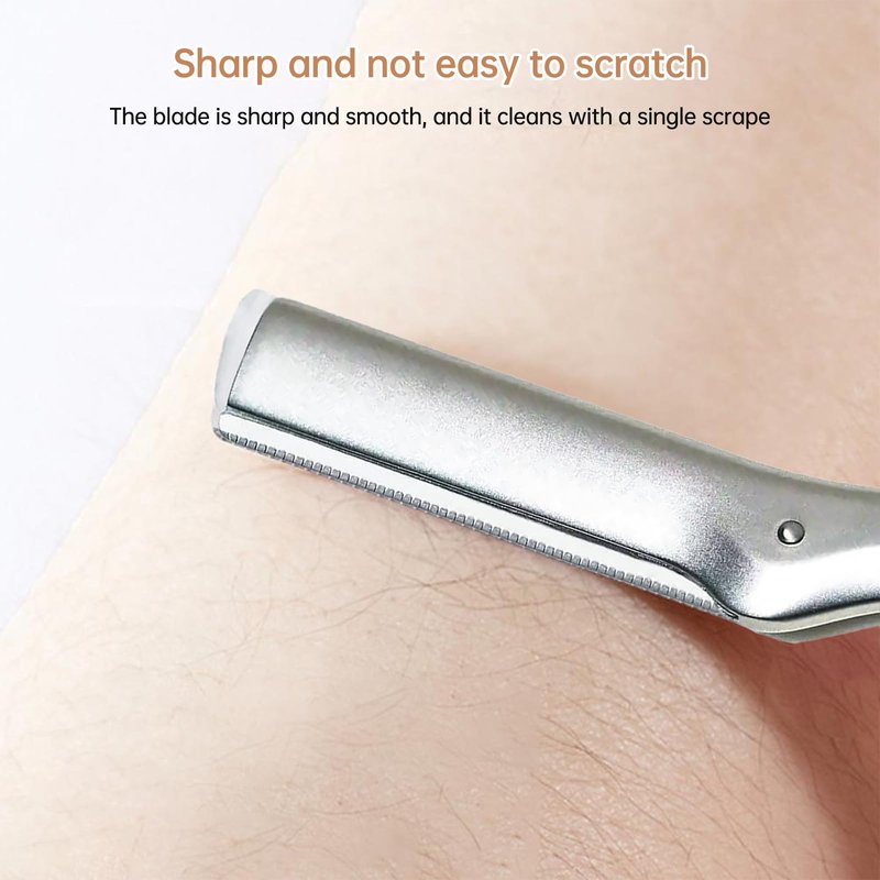 Facial Razor Replacement Blades Be suitable for Tweezerman Stainless steel blade,Including one cleaning brush. Pack of 60 (No handle included)