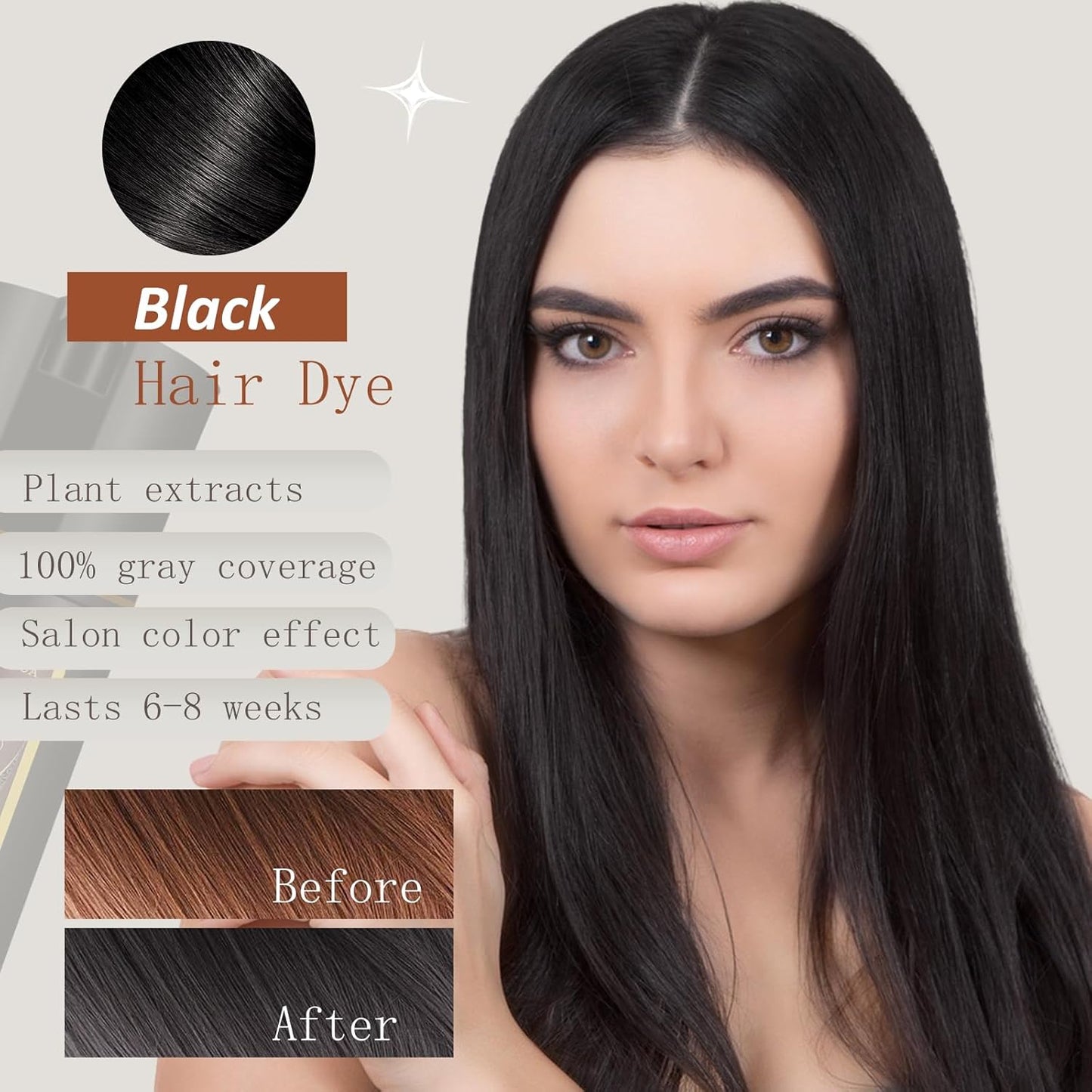 3-in-1 Hair Dye for Men & Women | Long-Lasting Gray Coverage, Natural Color in Minutes - 16.9 Fl Oz