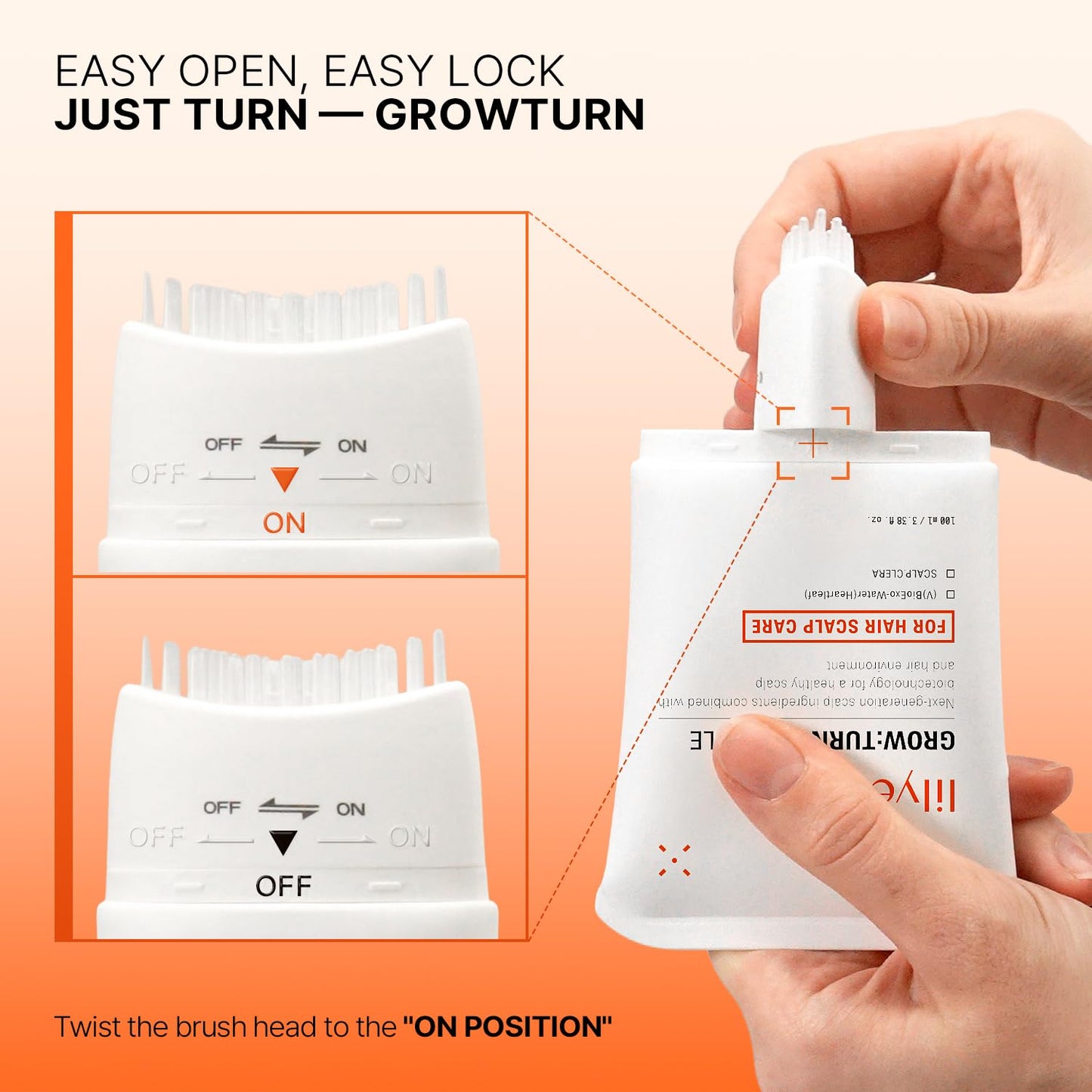 Lilyeve Hair Growth Serum - Revitalize Hair with Heartleaf Exosomes & Built-in Brush | 3.38 fl. oz.
