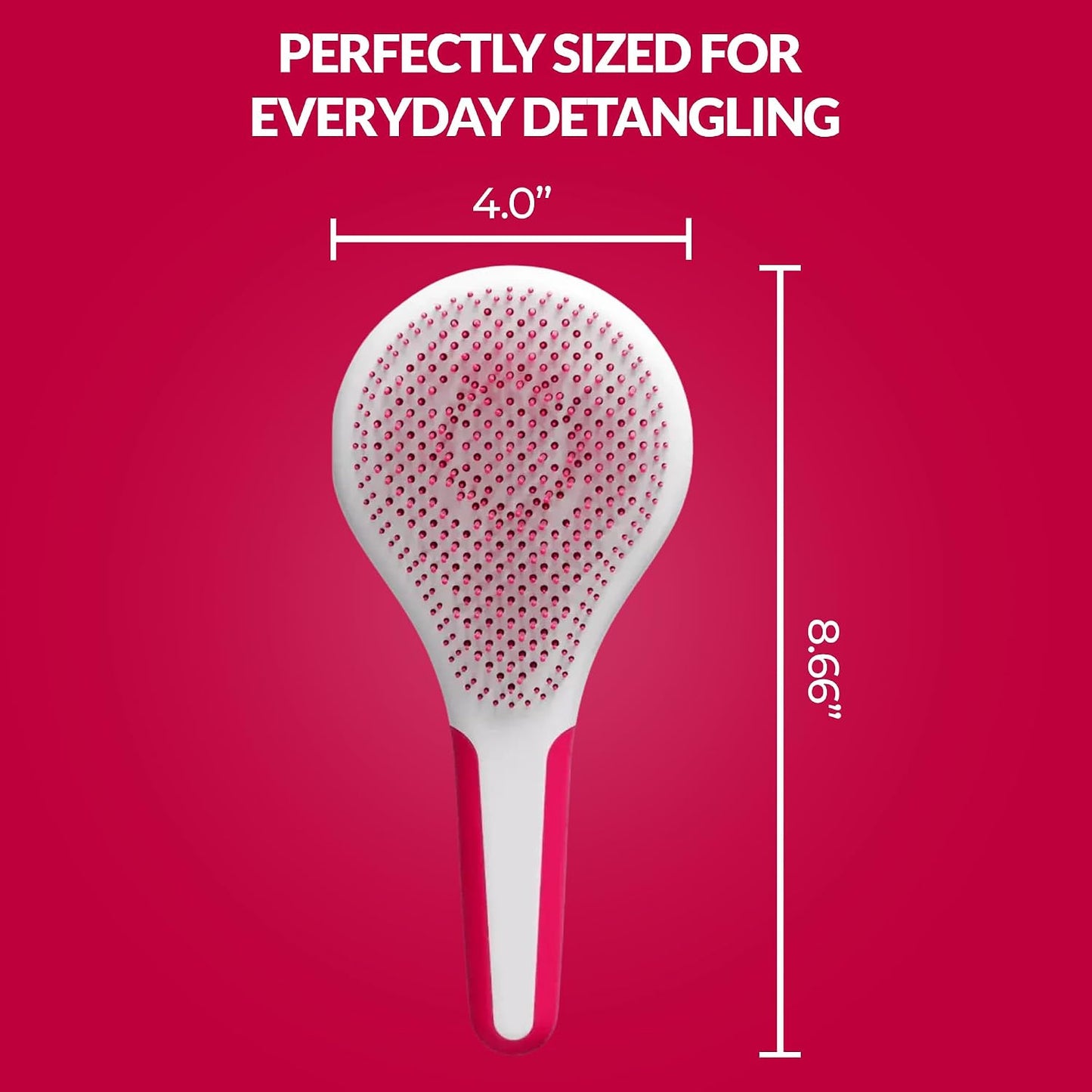 Detangling Hairbrush for Curly, Wavy & Coily Hair - Glide-Through Design Reduces Breakage | Wet or Dry Styling
