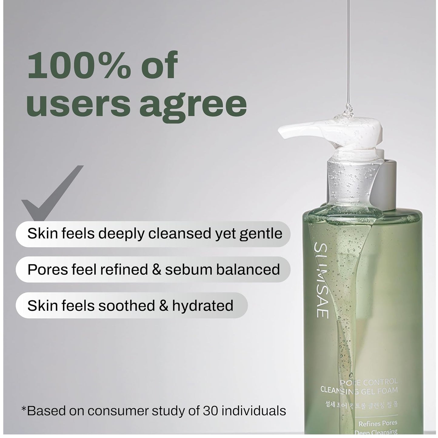 Pore Control Gel to Foam Cleanser | Deep Pore Cleansing Face Wash with Green Tea & Niacinamide - 155ml/5.24 fl oz