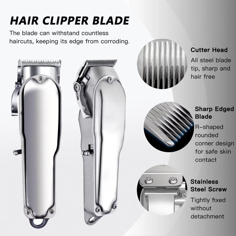 Steel Hair Clipper Blades 2 Pack Fit for Wahl ElitePro, ExtremeGripPro, MC3, ProSeriesPlatinum, Self-CutPro, Pet-Pro, NotfitMulti-Purpose79607 Precision Premium Smooth Cut Clippers by YTXXDEUS