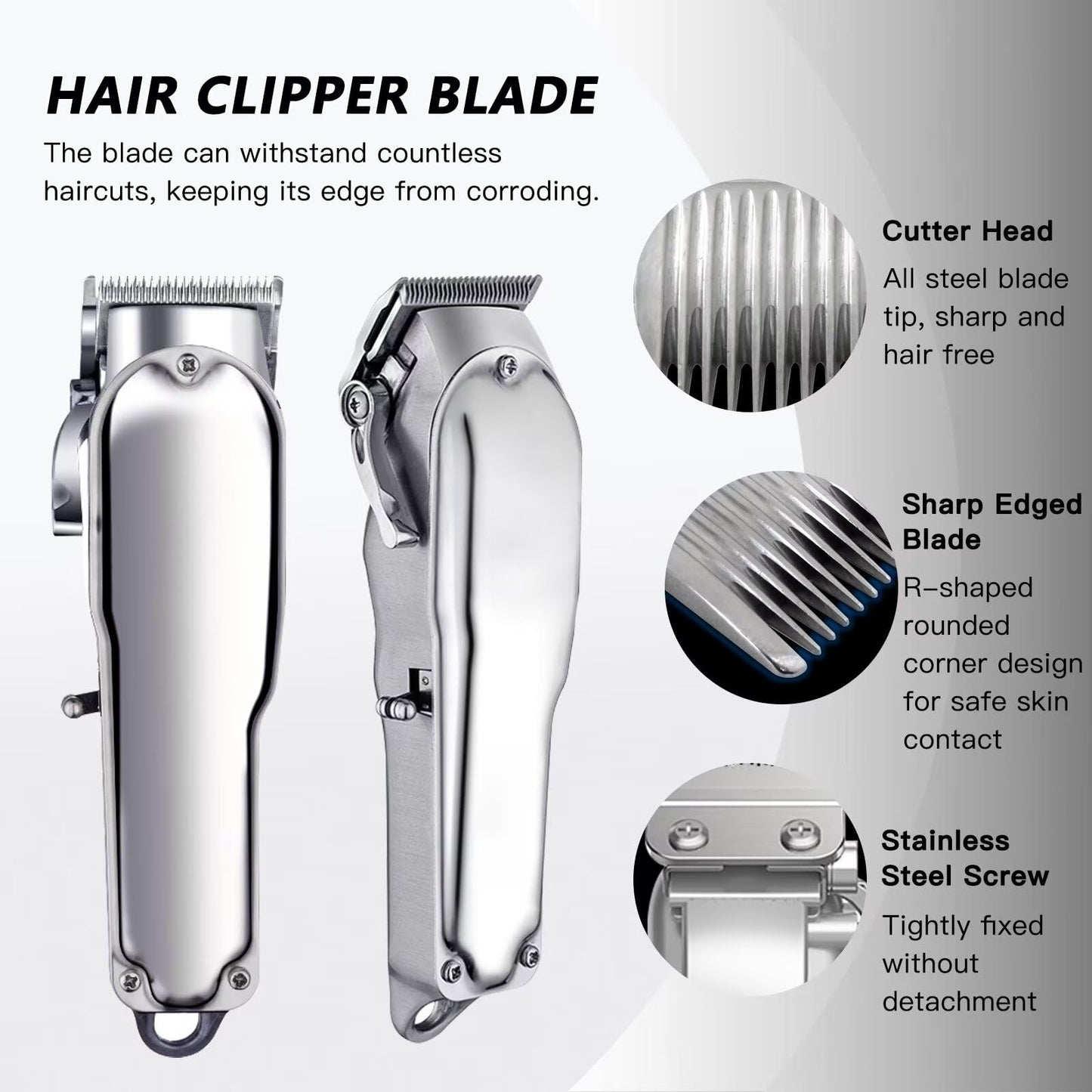WELURE 2 Hole Clipper Blade Replacement Fit for Wahl Fit for Precision Premium Smooth Cut/ElitePro/ExtremeGripPro/ MC3/ ProSeriesPlatinum/Self-CutPro/Pet-Pro/ *NotfitMulti-Purpose79607