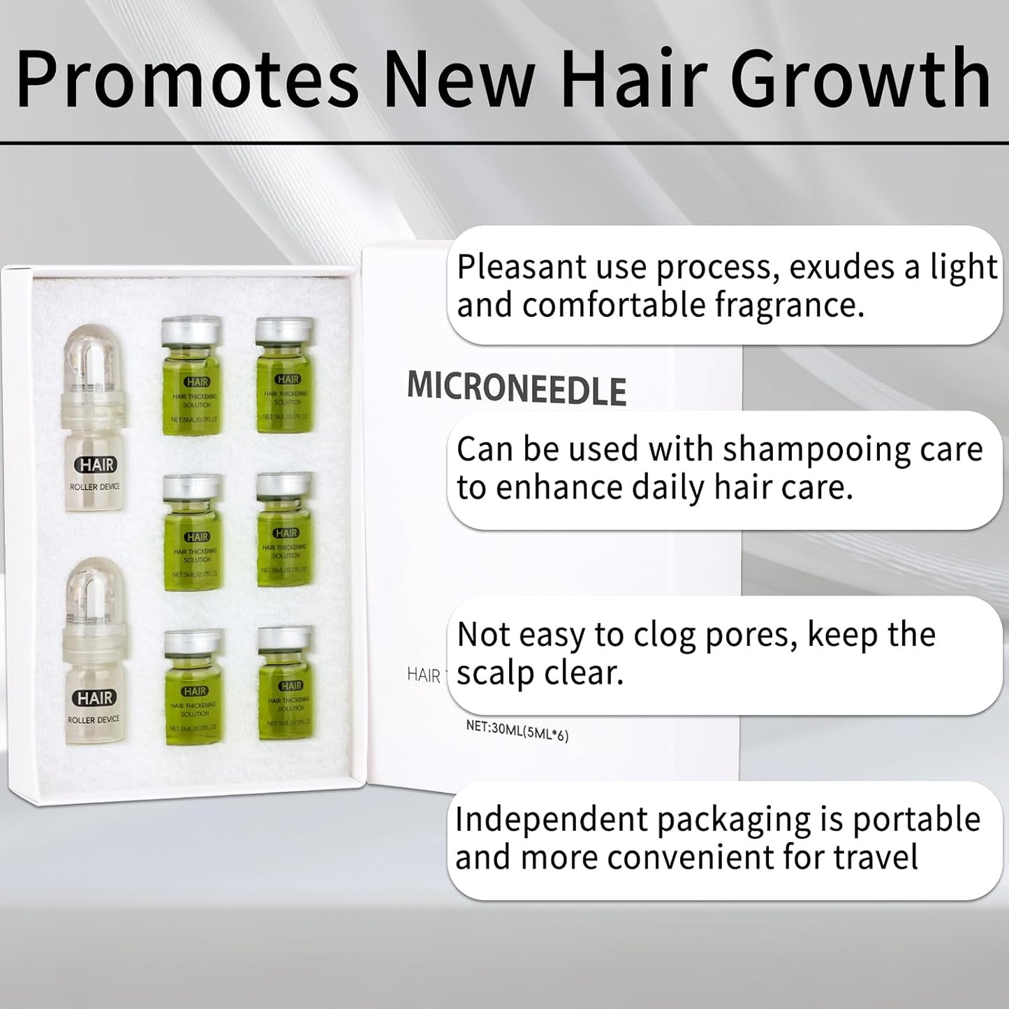 Hair Growth Serum - Biotin & Ginseng Treatment for Thinning Hair | Plant-Based Scalp Care Solution for Men & Women