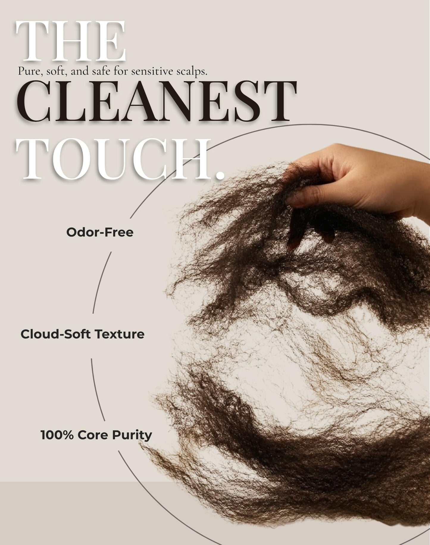 The Fox Afro Kinkys Bulk Human Hair Bundles for Braiding (14 Inch, Natural Color #1B, 50g), 100% Unprocessed Soft 4C Human Hair for Boho Braids, Twists, Dreadlocks & Loc Repair, Kid-Friendly