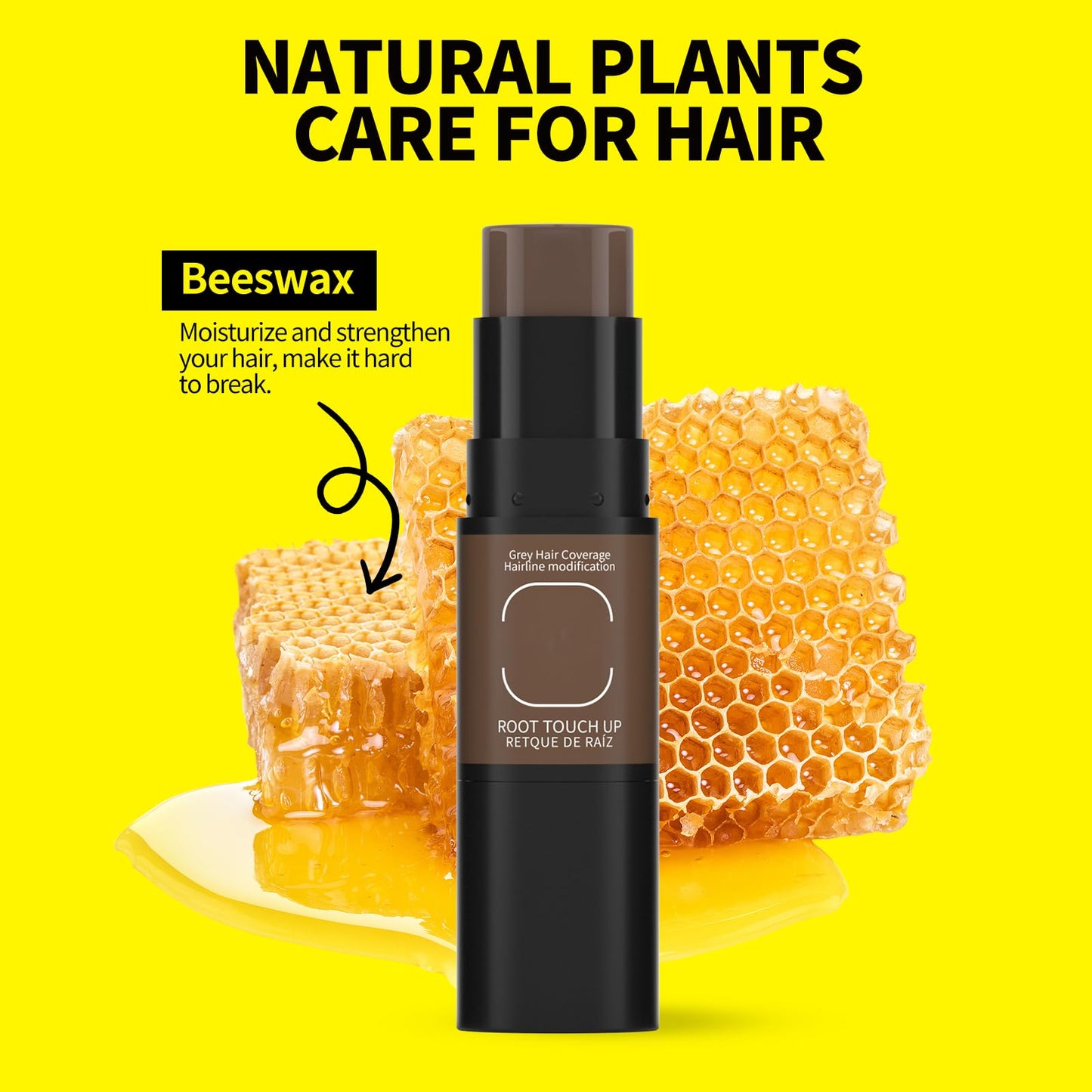 Gowwim Root Concealer Stick Instant Gray Hair Coverage & Volumizing with Brush | Covers Scalp, White Hair & Thinning Spots | Safe for All Hair Types (Brown)