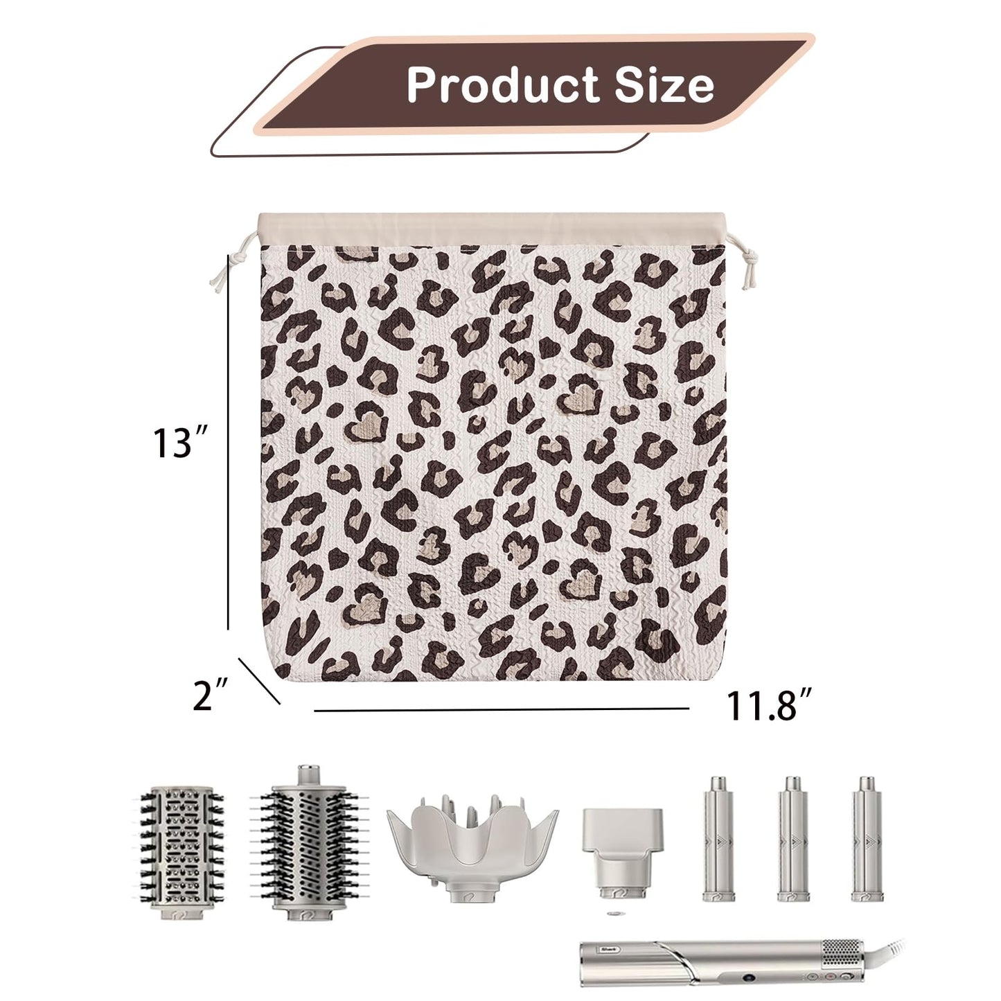 RSRSLEII Large Hair Tools Travel Bag, Aesthetic Hair Dryer, Curling Iron, Hair Straightener and Accessories Drawstring Storage Pouch, Organizer Bag for Women and Girls