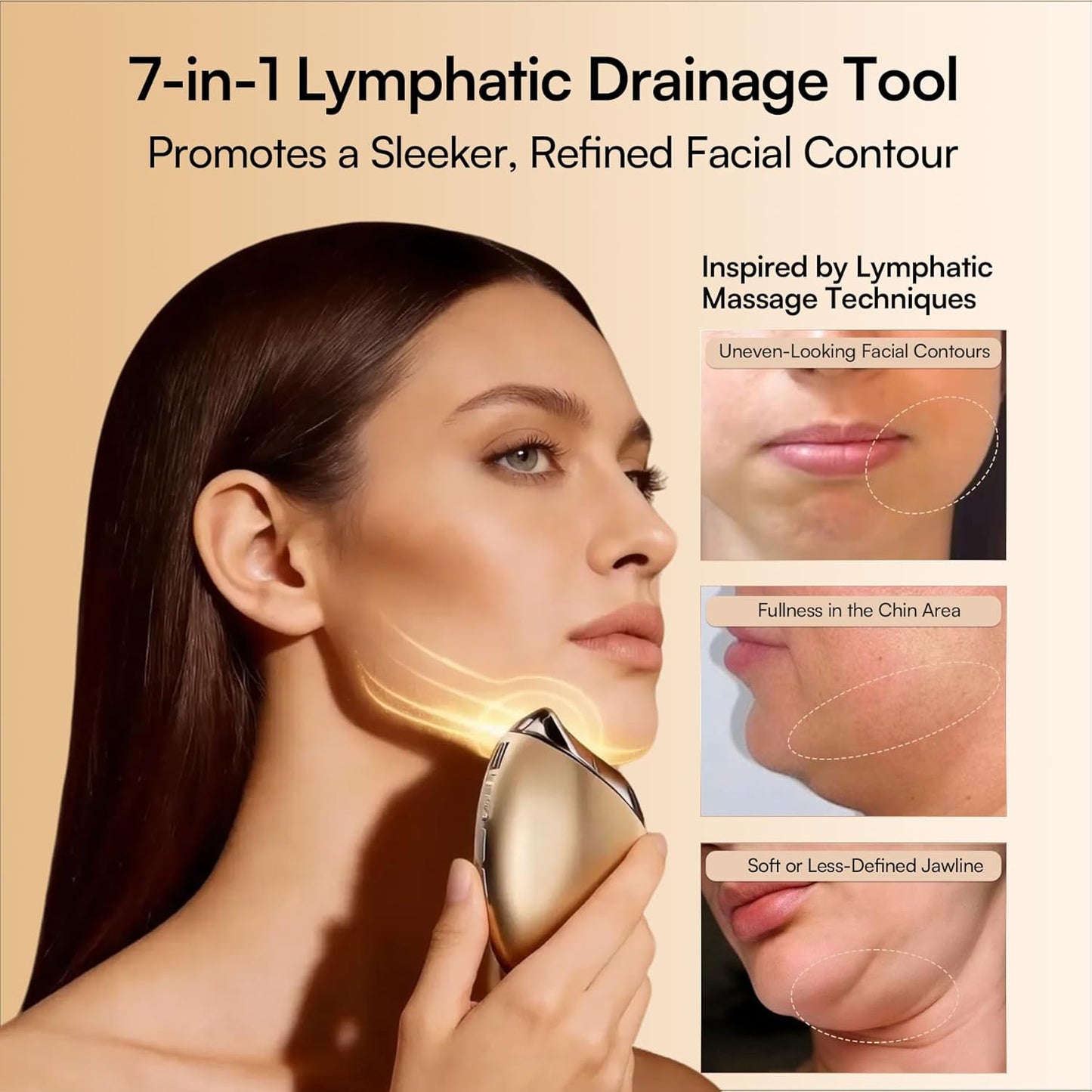7-in-1 Red Light Therapy Gua Sha Facial Massager - Thermal & Cryo Modes for Puffiness & Firming