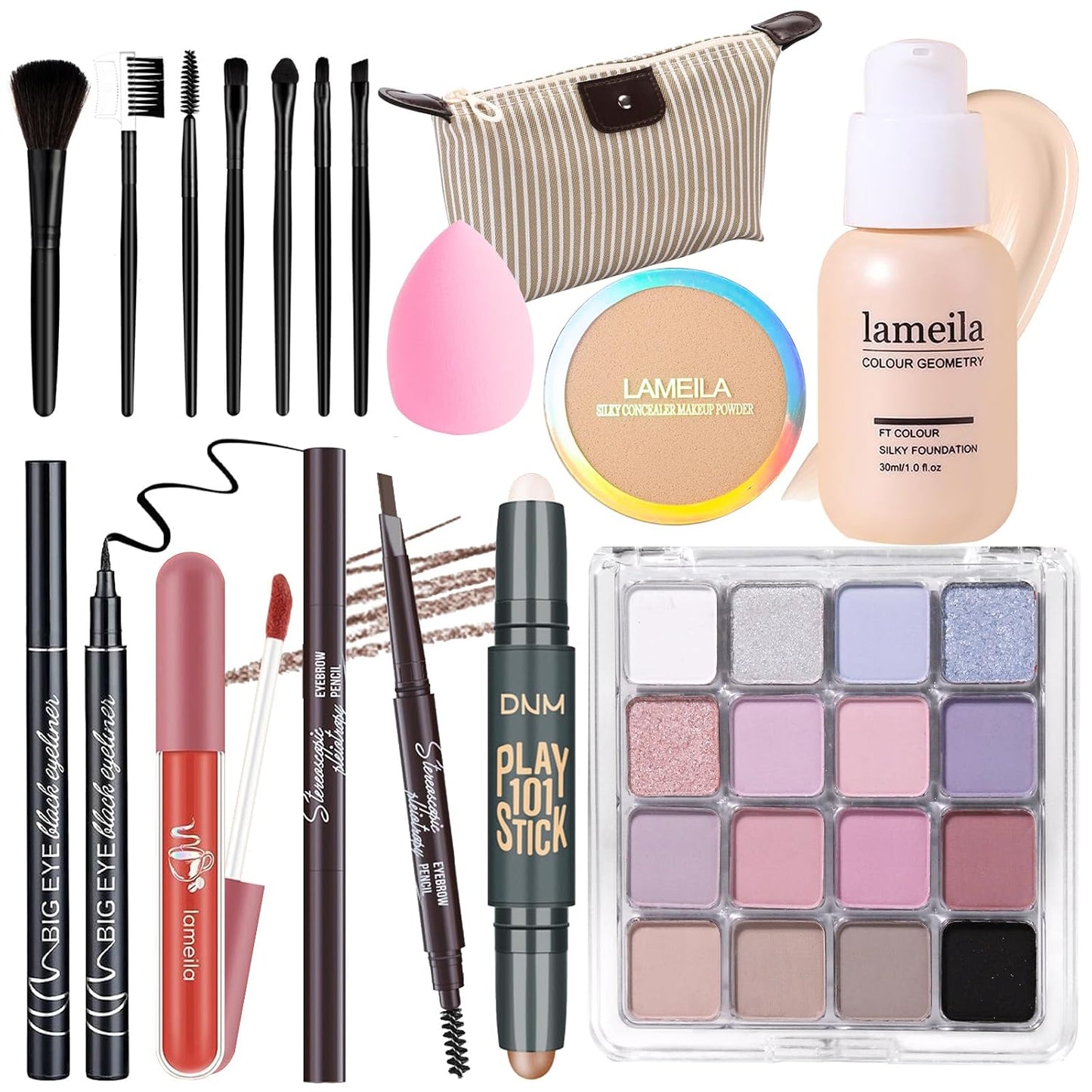 Makeup Set for Girls & Women - Complete Kit with Eyeshadow, Foundation, Blush, Brushes & More | Perfect Gift Idea